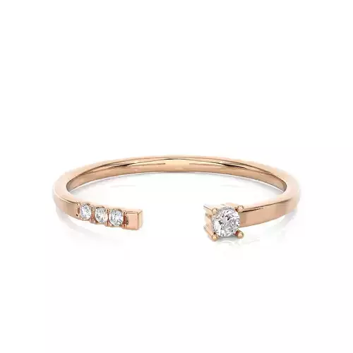 Light Minimalist Diamond Ring