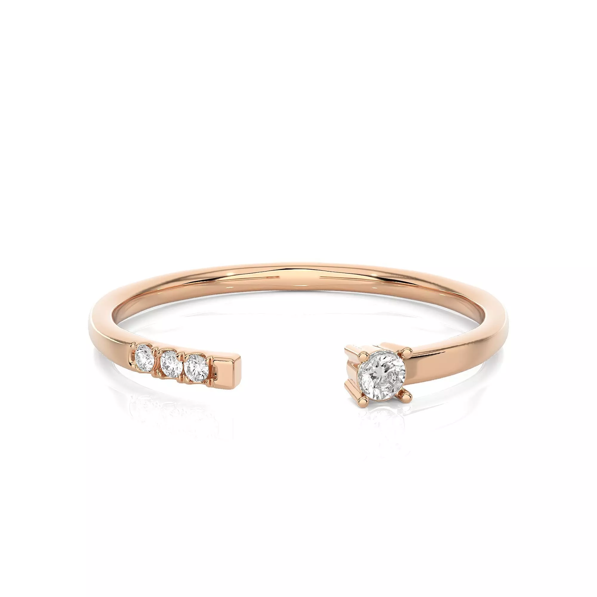 Light Minimalist Diamond Ring 3D print model