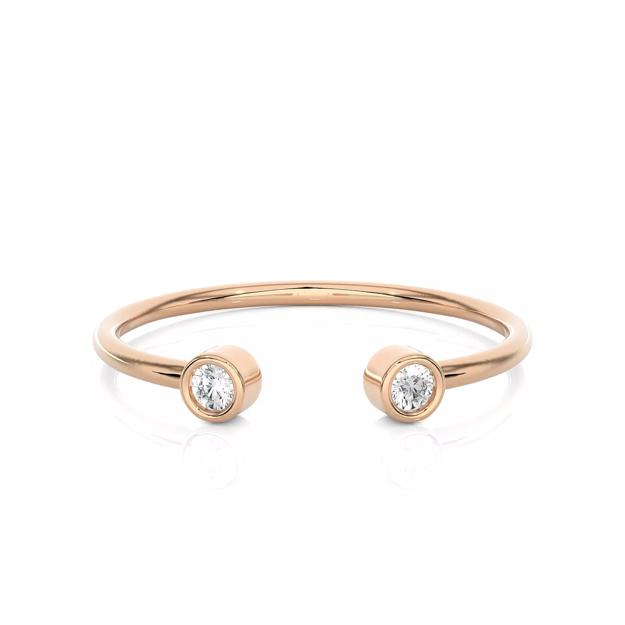 Light Minimalist Diamond Ring 3D print model_0