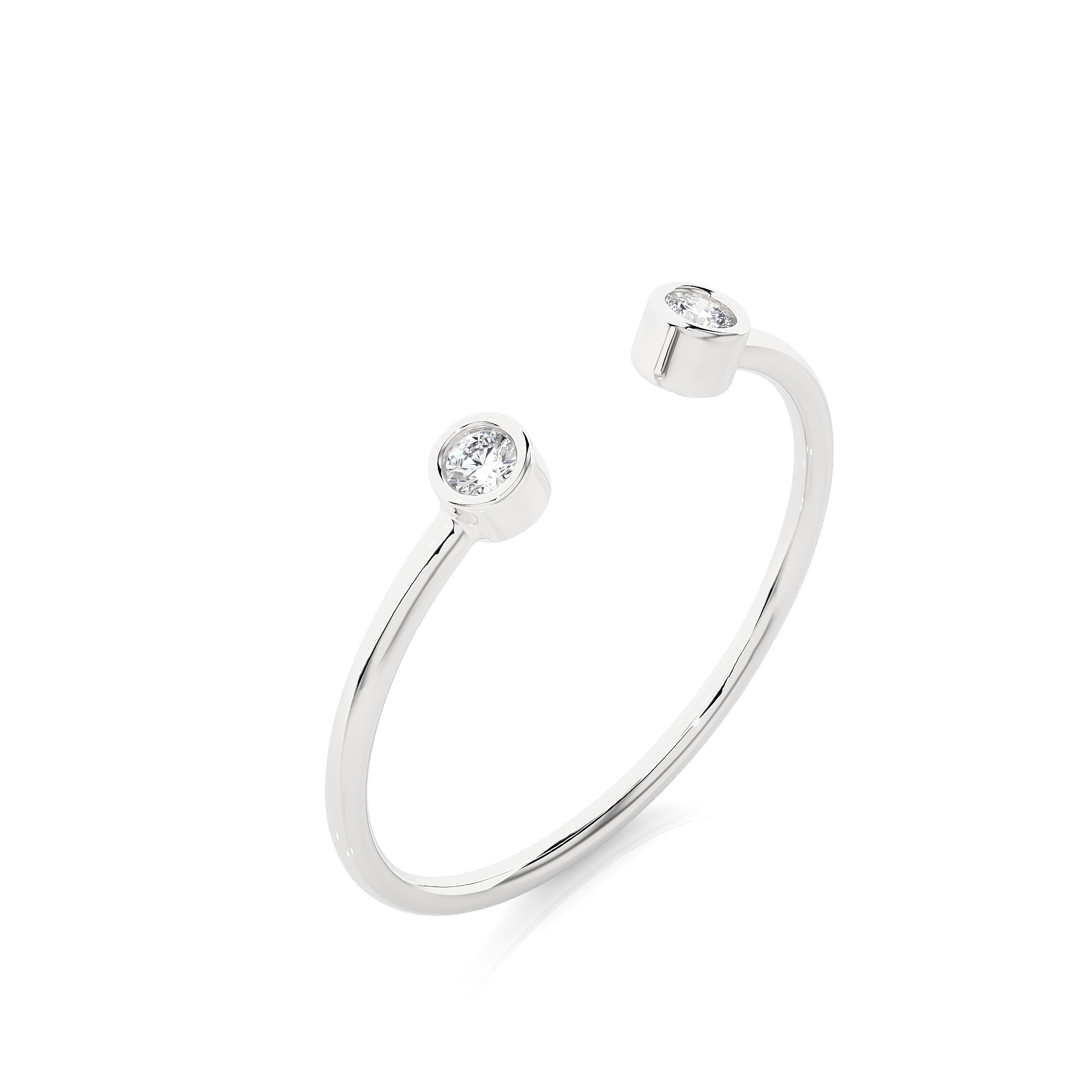 Light Minimalist Diamond Ring 3D print model_3