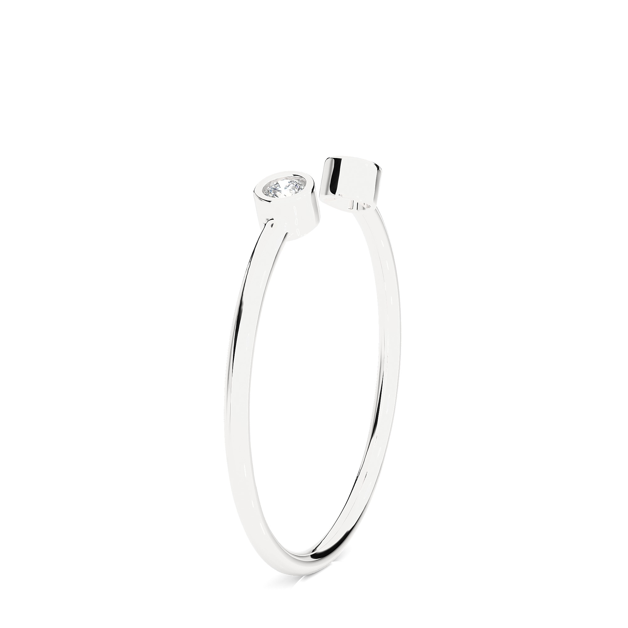 Light Minimalist Diamond Ring 3D print model_8