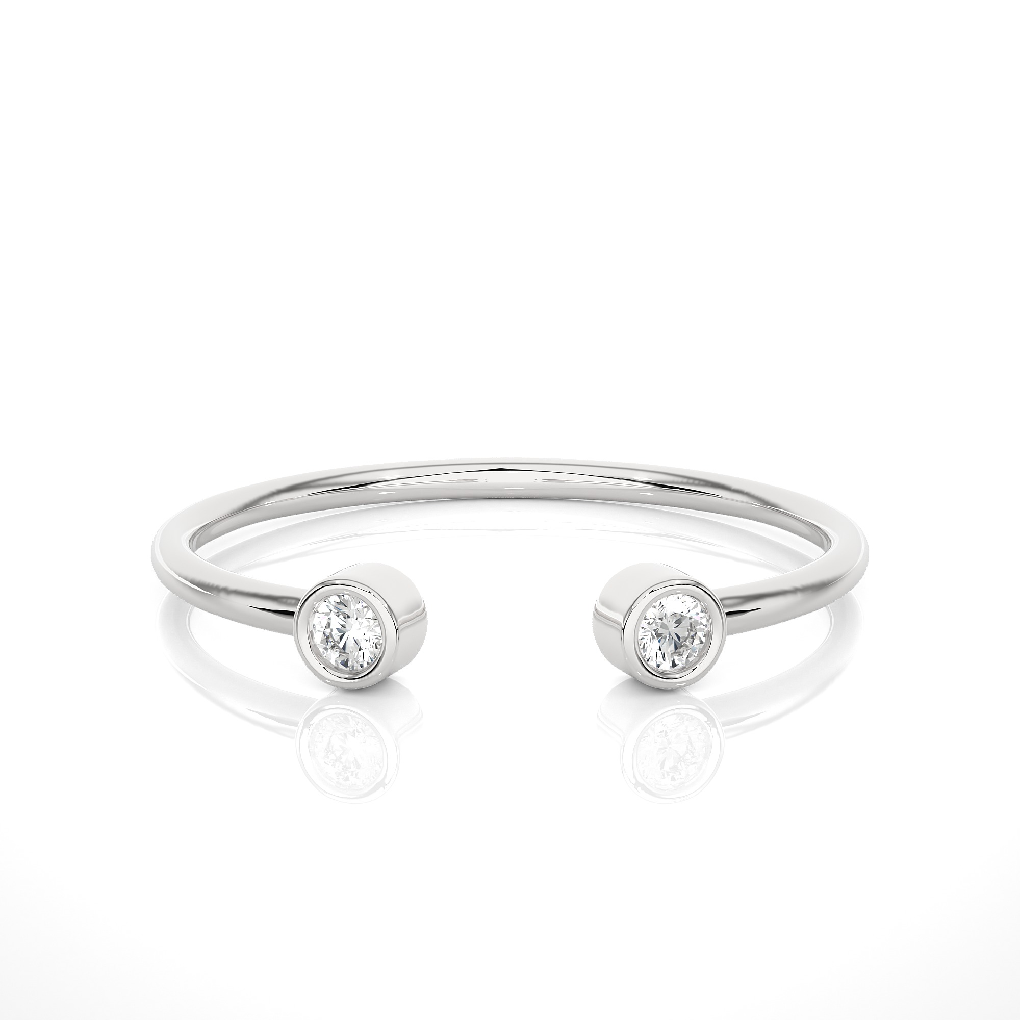 Light Minimalist Diamond Ring 3D print model_2