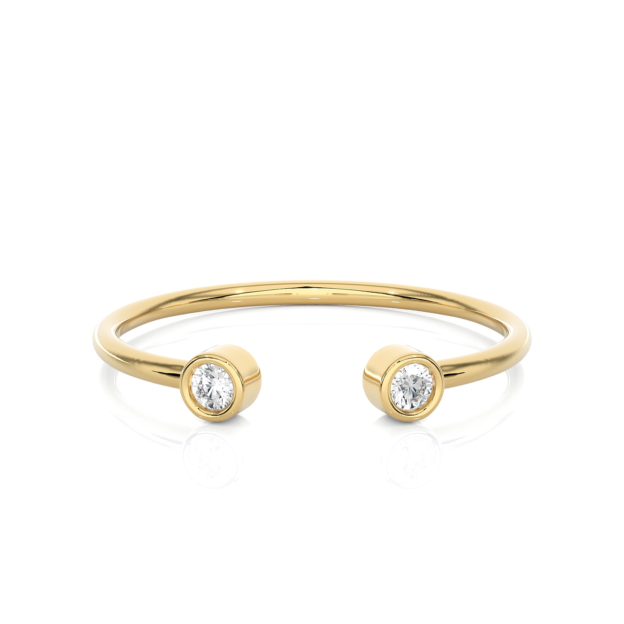 Light Minimalist Diamond Ring 3D print model_1