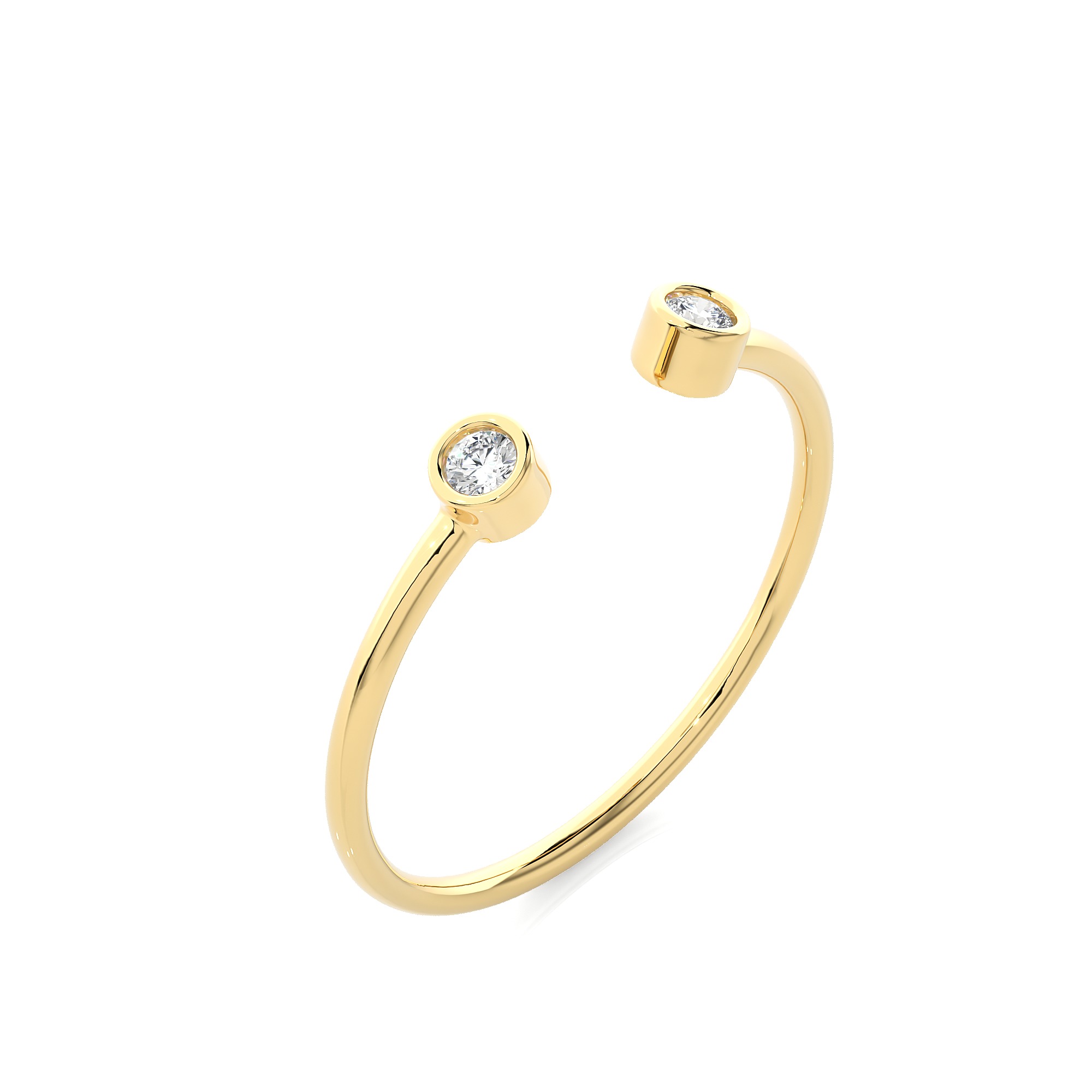 Light Minimalist Diamond Ring 3D print model_6