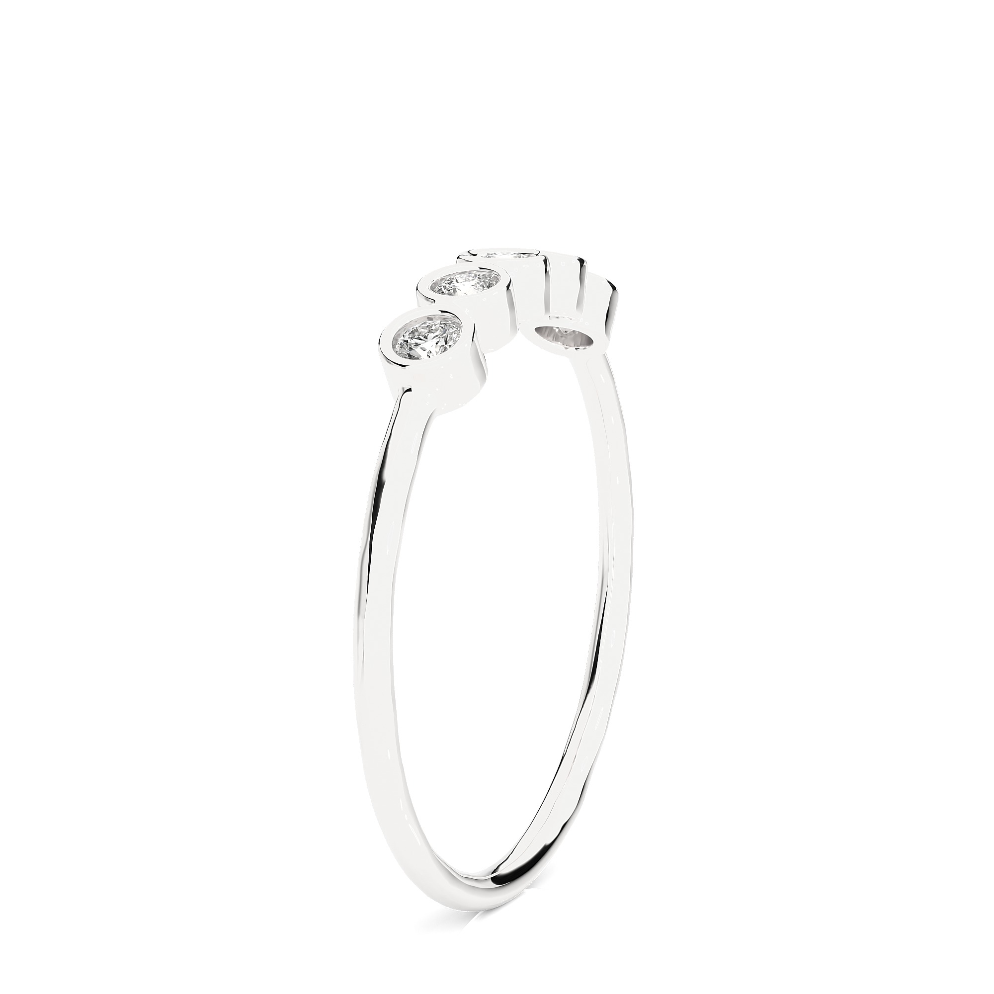 Light Minimalist Diamond Ring 3D print model_9