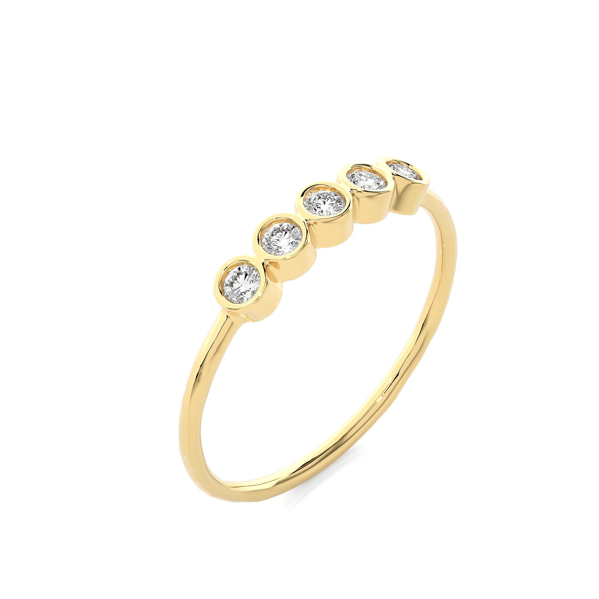 Light Minimalist Diamond Ring 3D print model_6