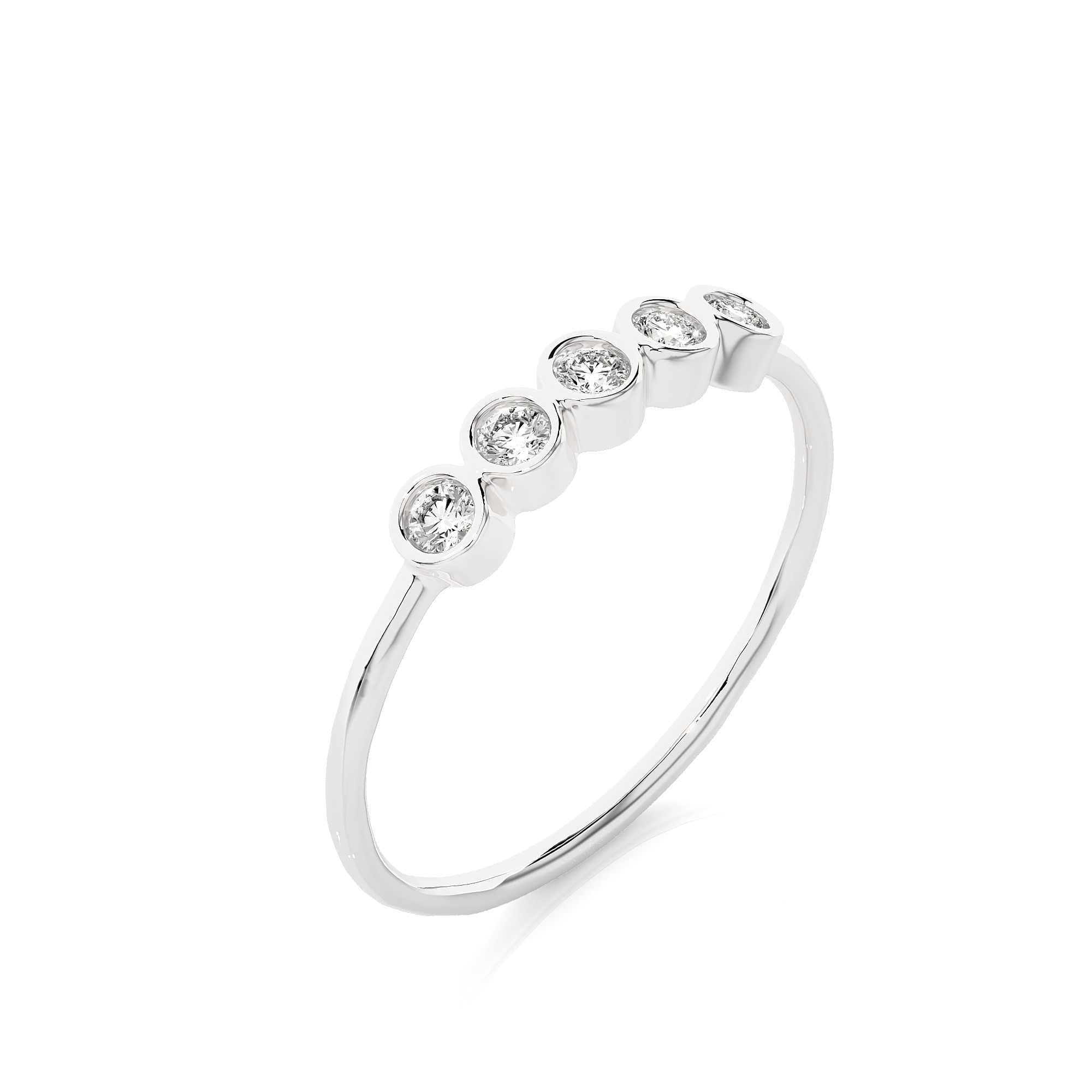 Light Minimalist Diamond Ring 3D print model_3
