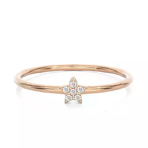 Light Minimalist Diamond Ring
