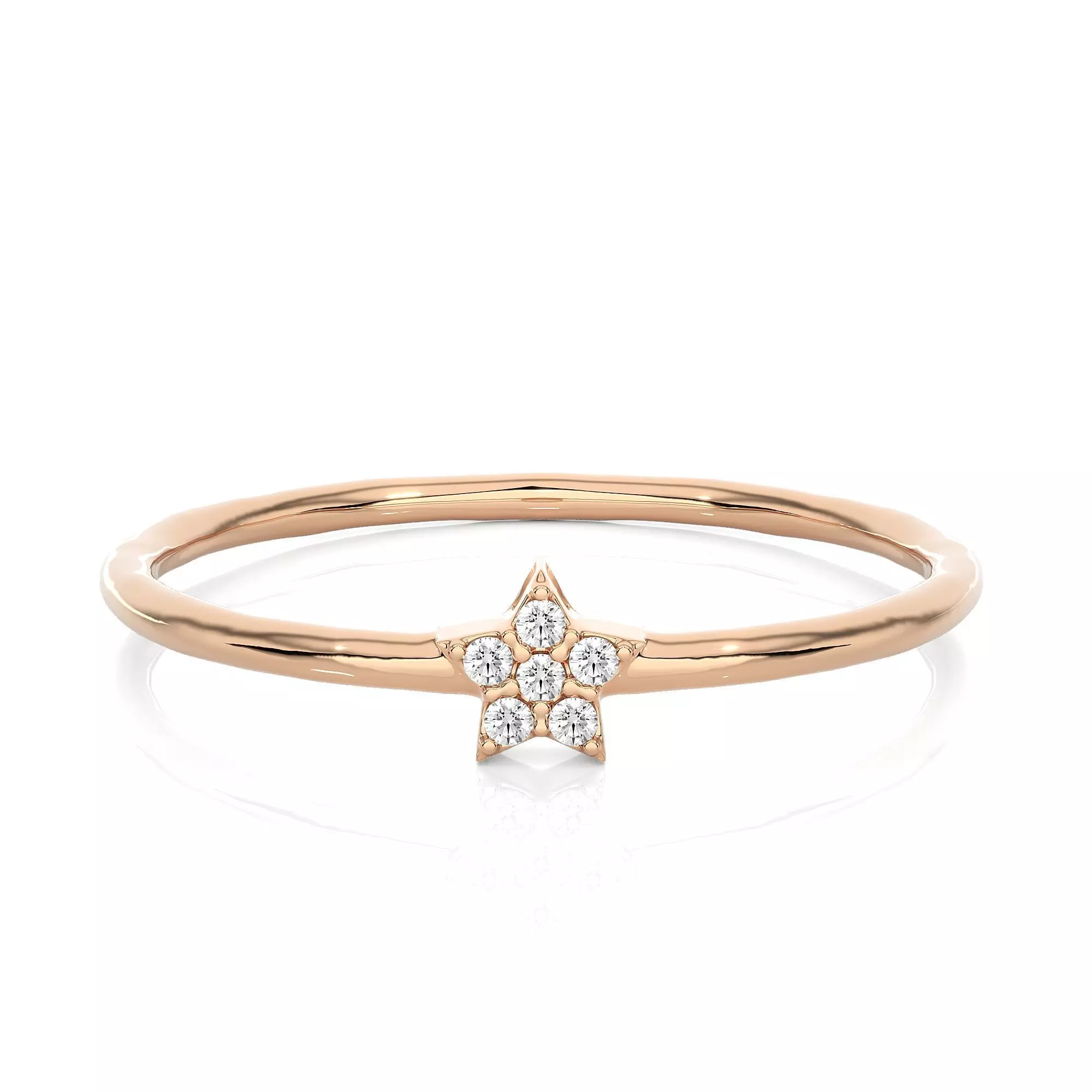 Light Minimalist Diamond Ring 3D print model