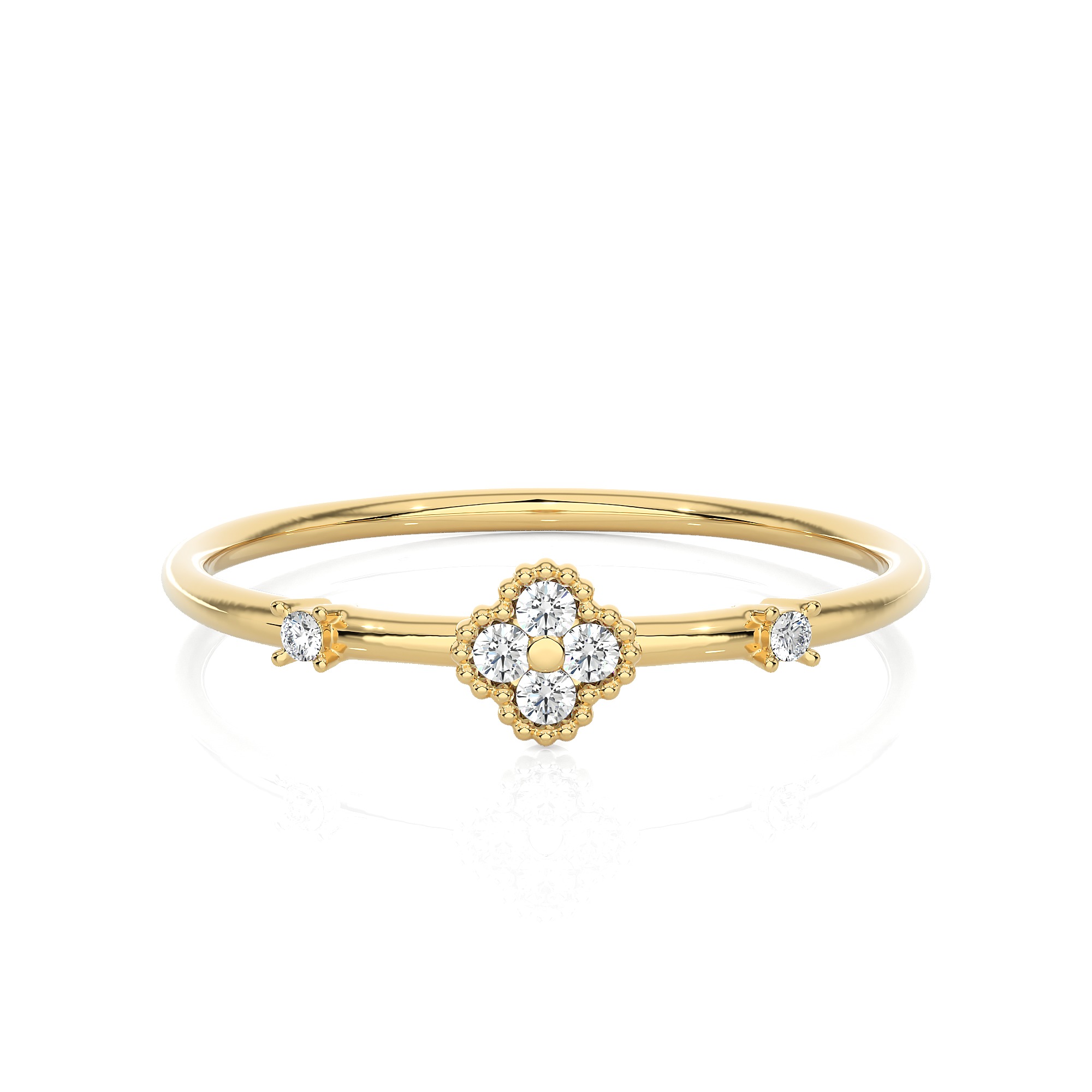 Light Minimalist Diamond Ring 3D print model_1