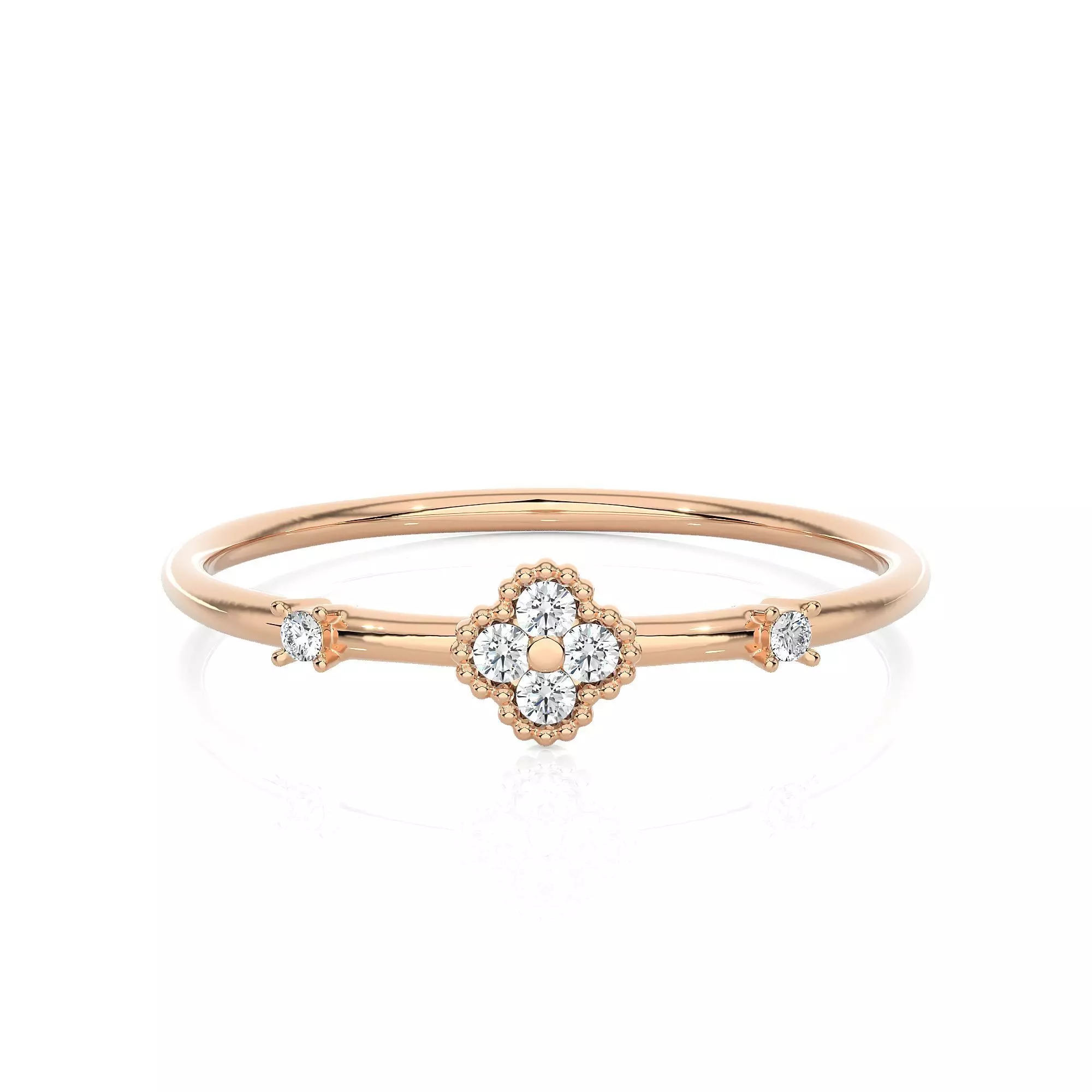 Light Minimalist Diamond Ring 3D print model_0