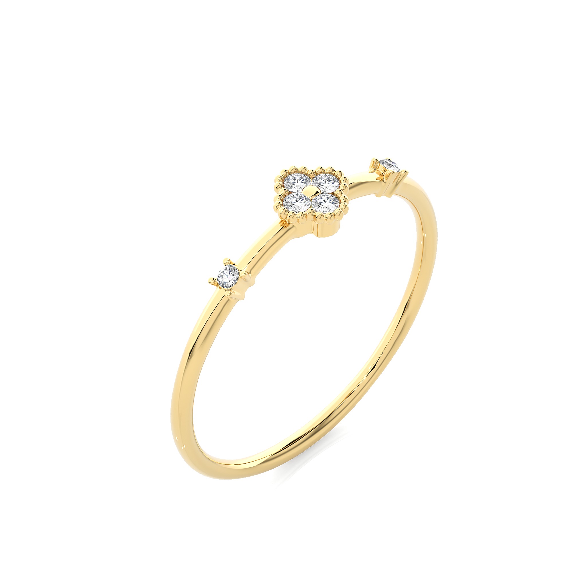 Light Minimalist Diamond Ring 3D print model_3