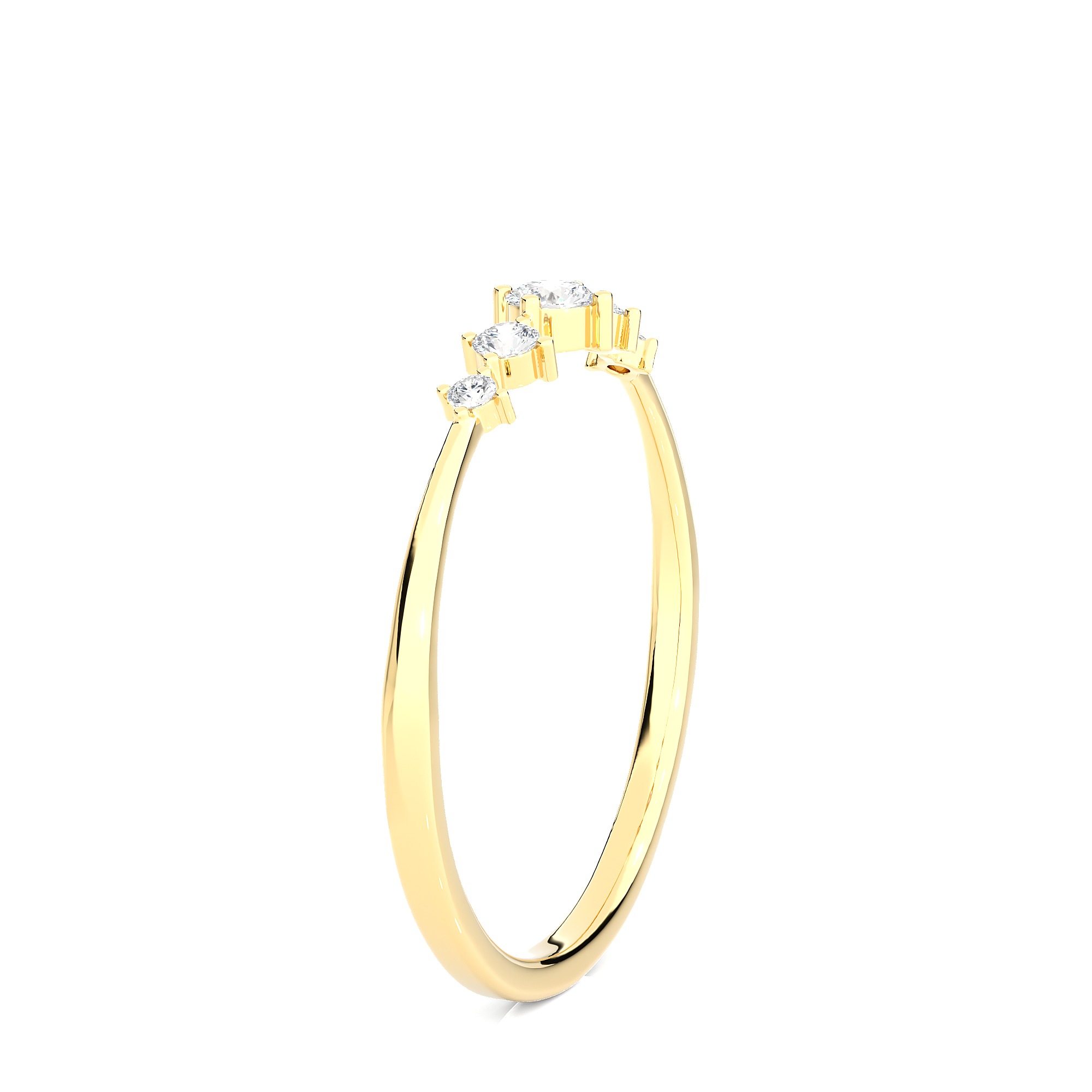Light Minimalist Diamond Ring 3D print model_9