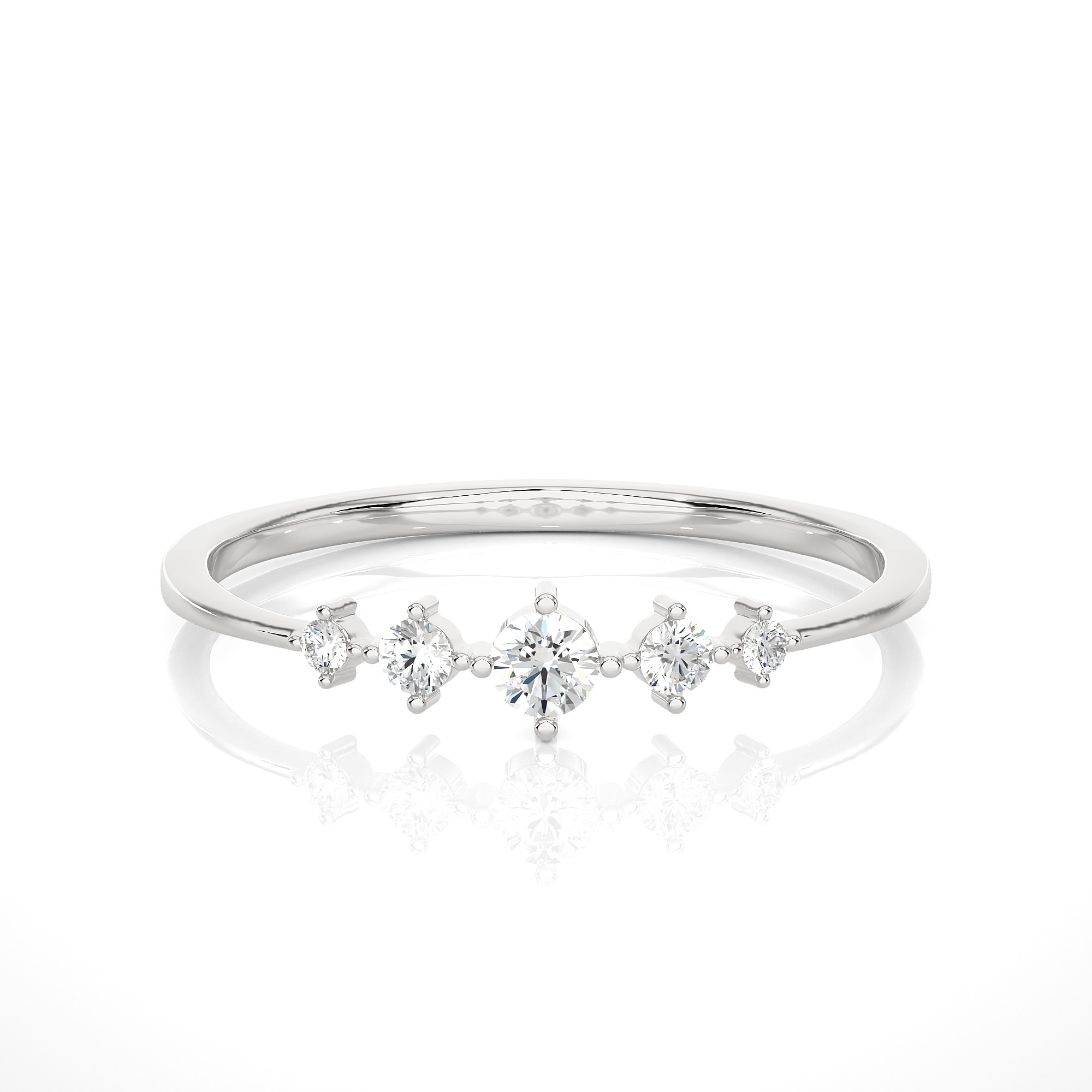 Light Minimalist Diamond Ring 3D print model_1