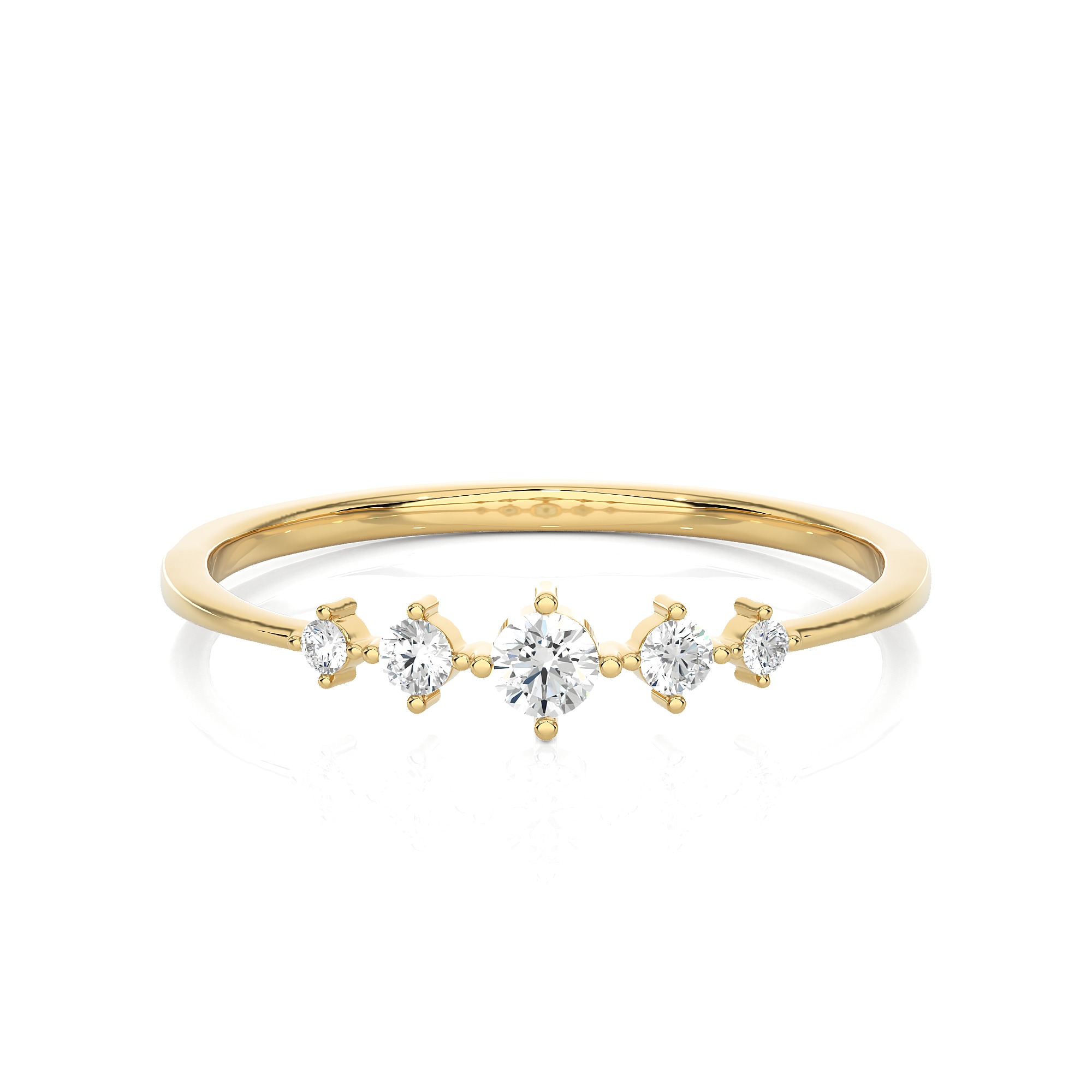 Light Minimalist Diamond Ring 3D print model_2