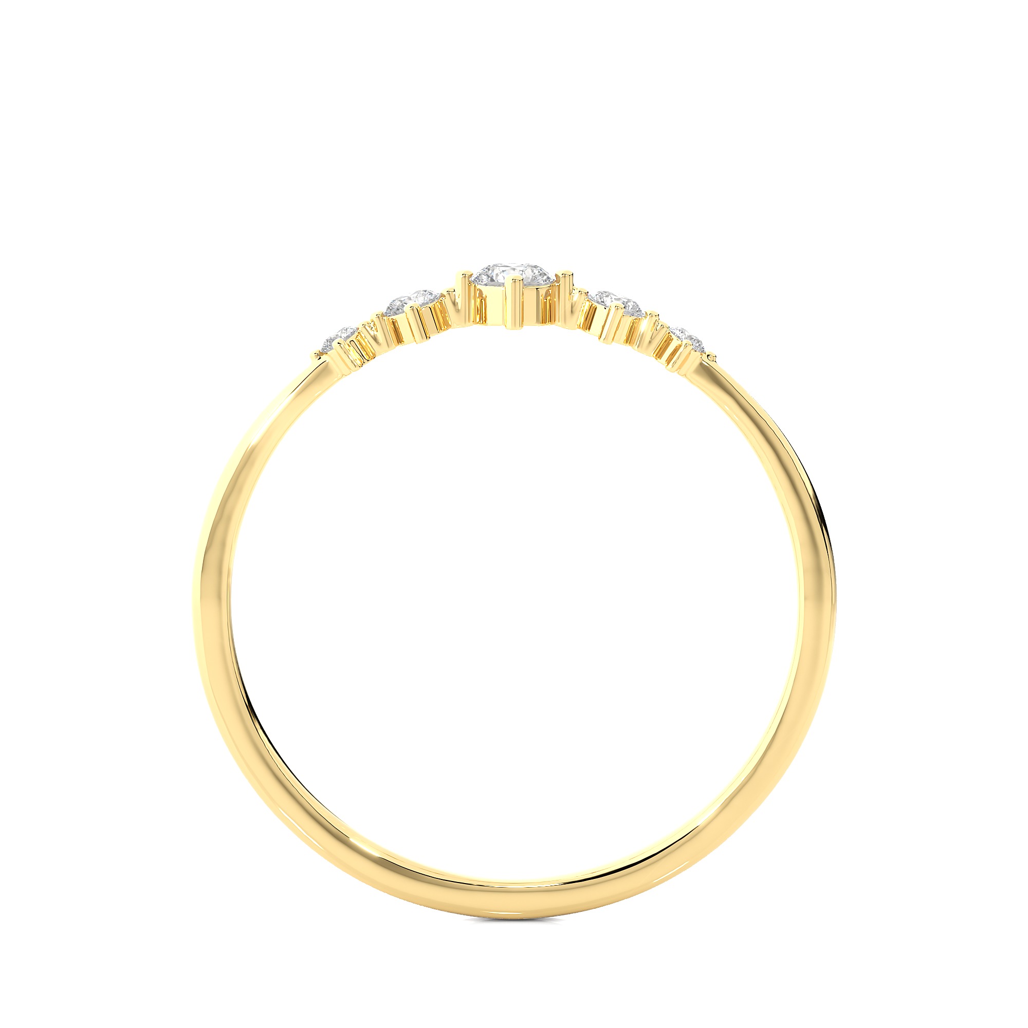 Light Minimalist Diamond Ring 3D print model_11