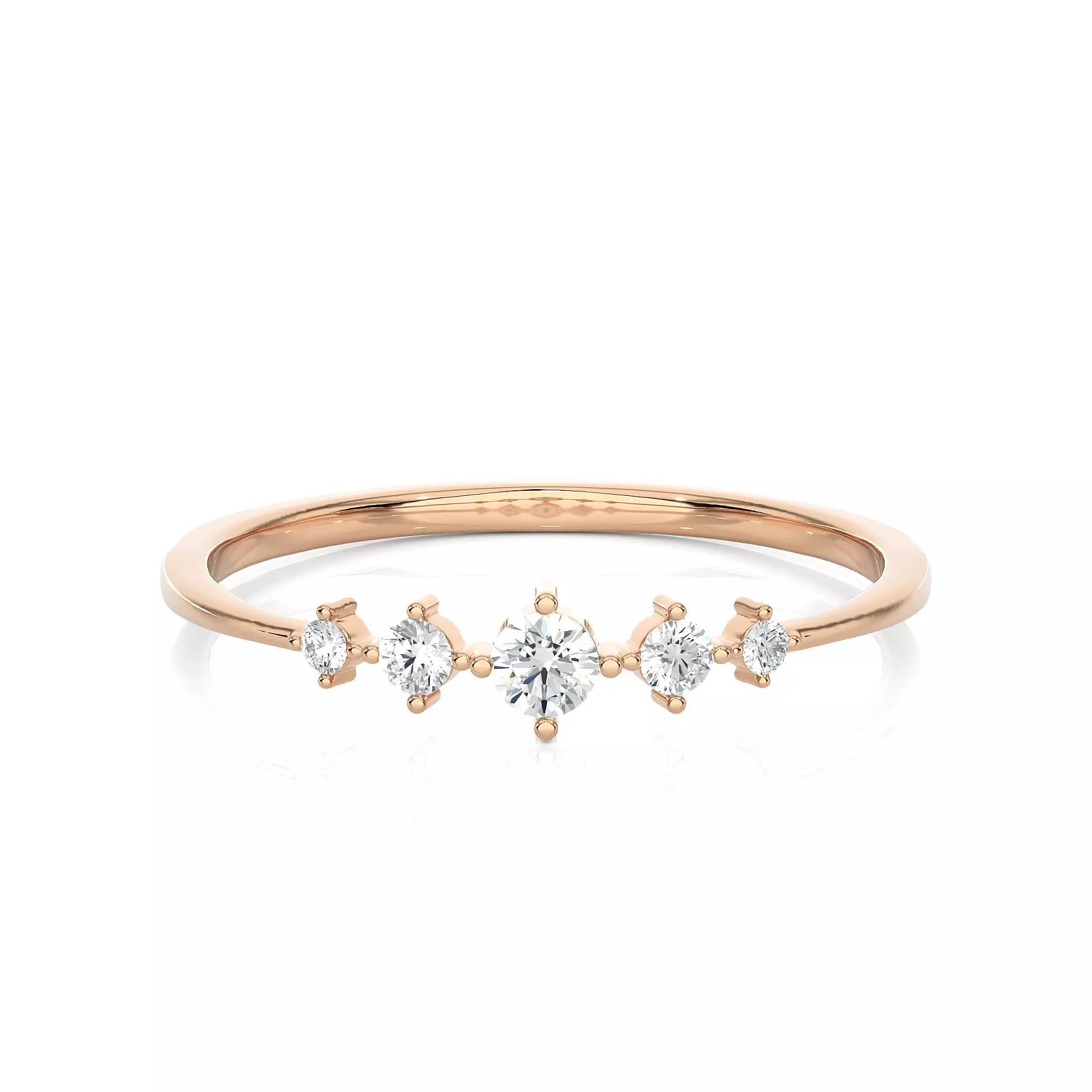 Light Minimalist Diamond Ring 3D print model_0