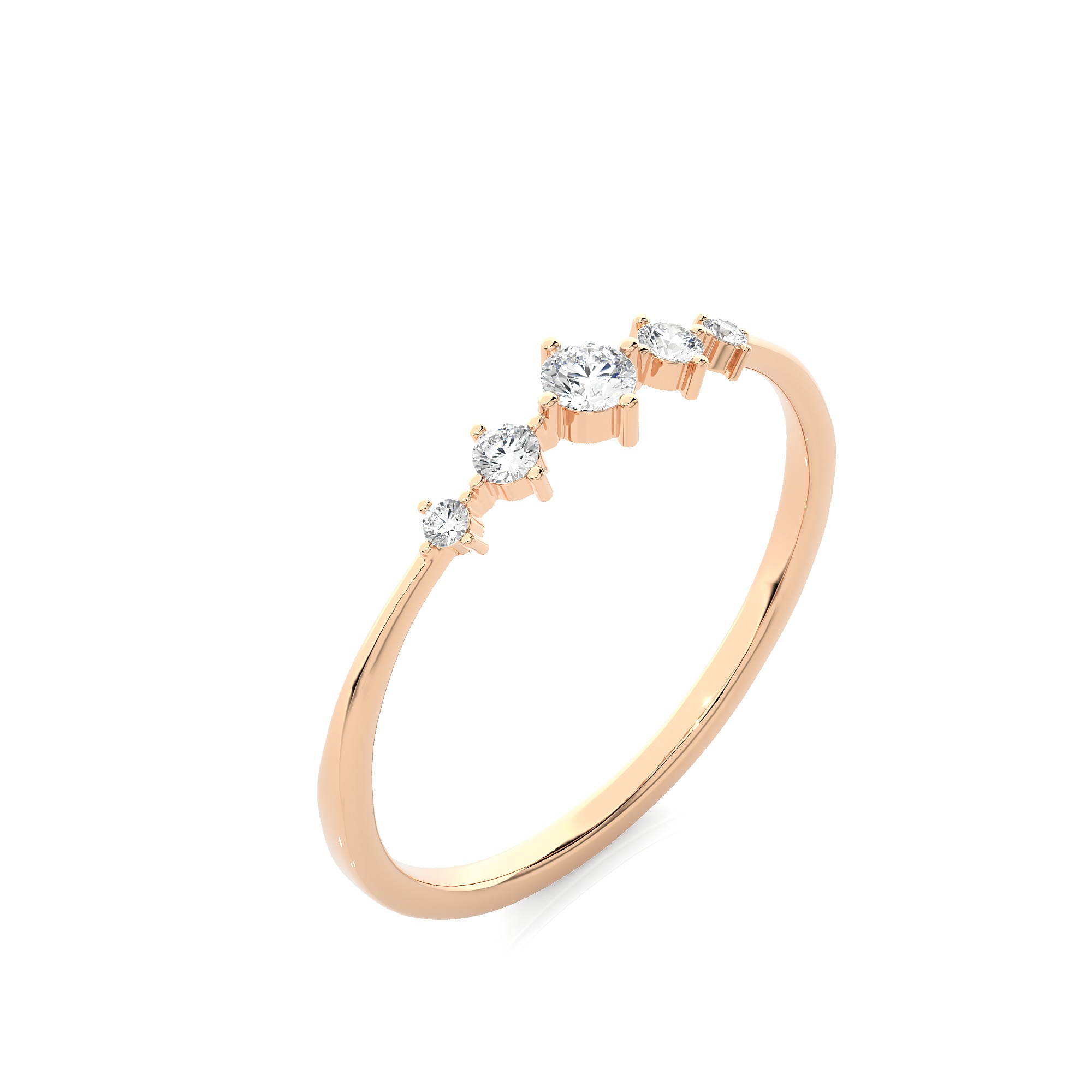 Light Minimalist Diamond Ring 3D print model_6