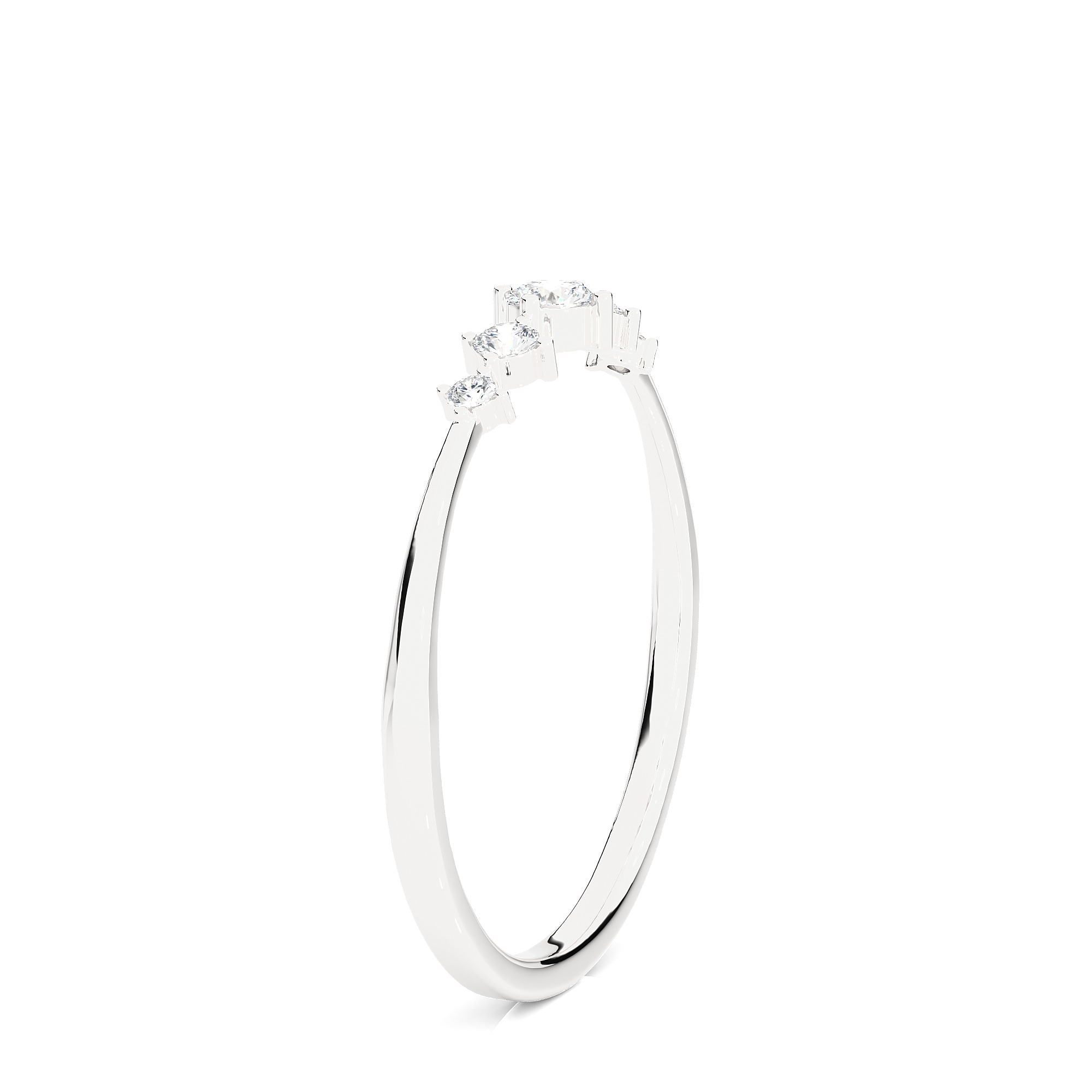 Light Minimalist Diamond Ring 3D print model_8