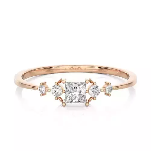 Light Minimalist Diamond Ring