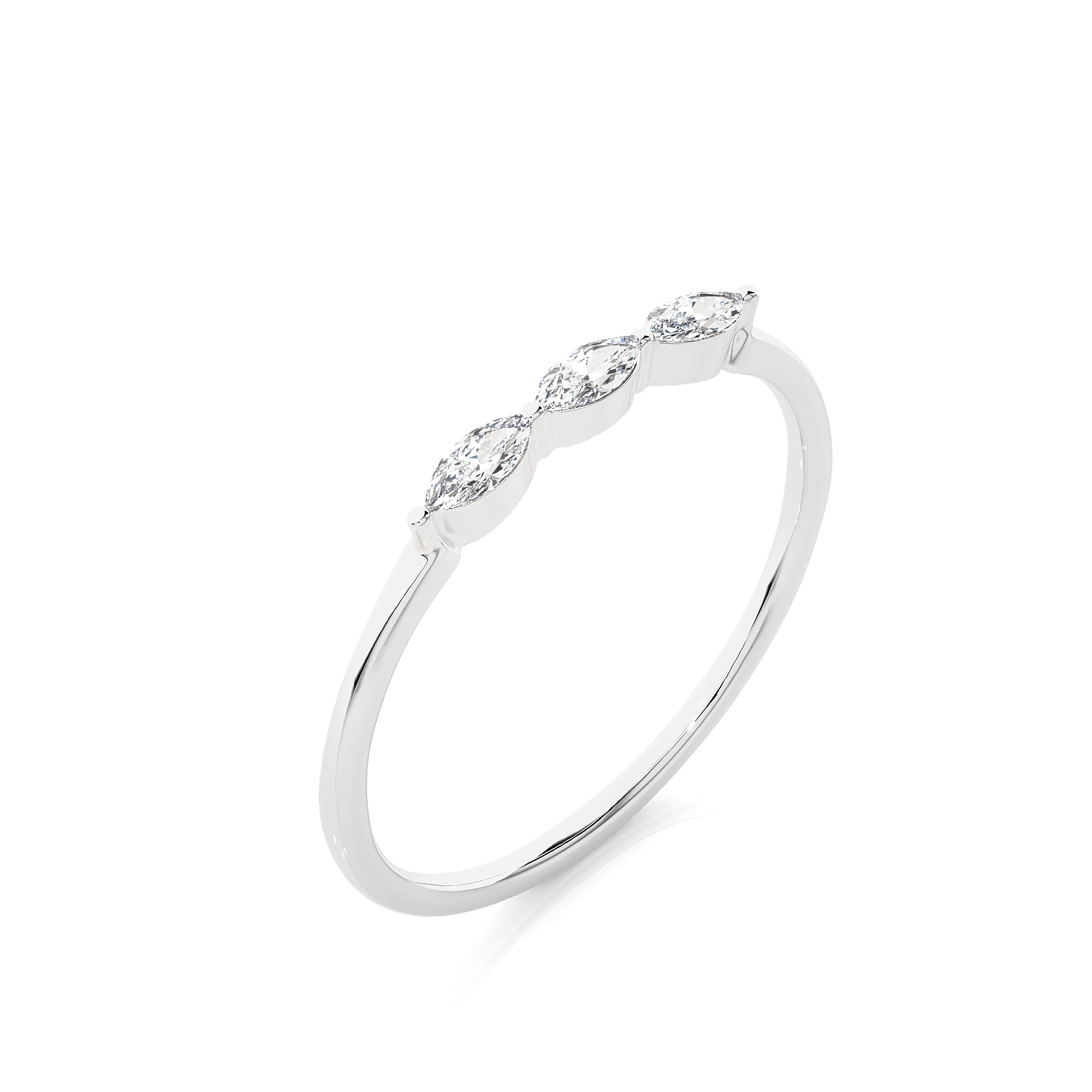 Light Minimalist Diamond Ring 3D print model_4