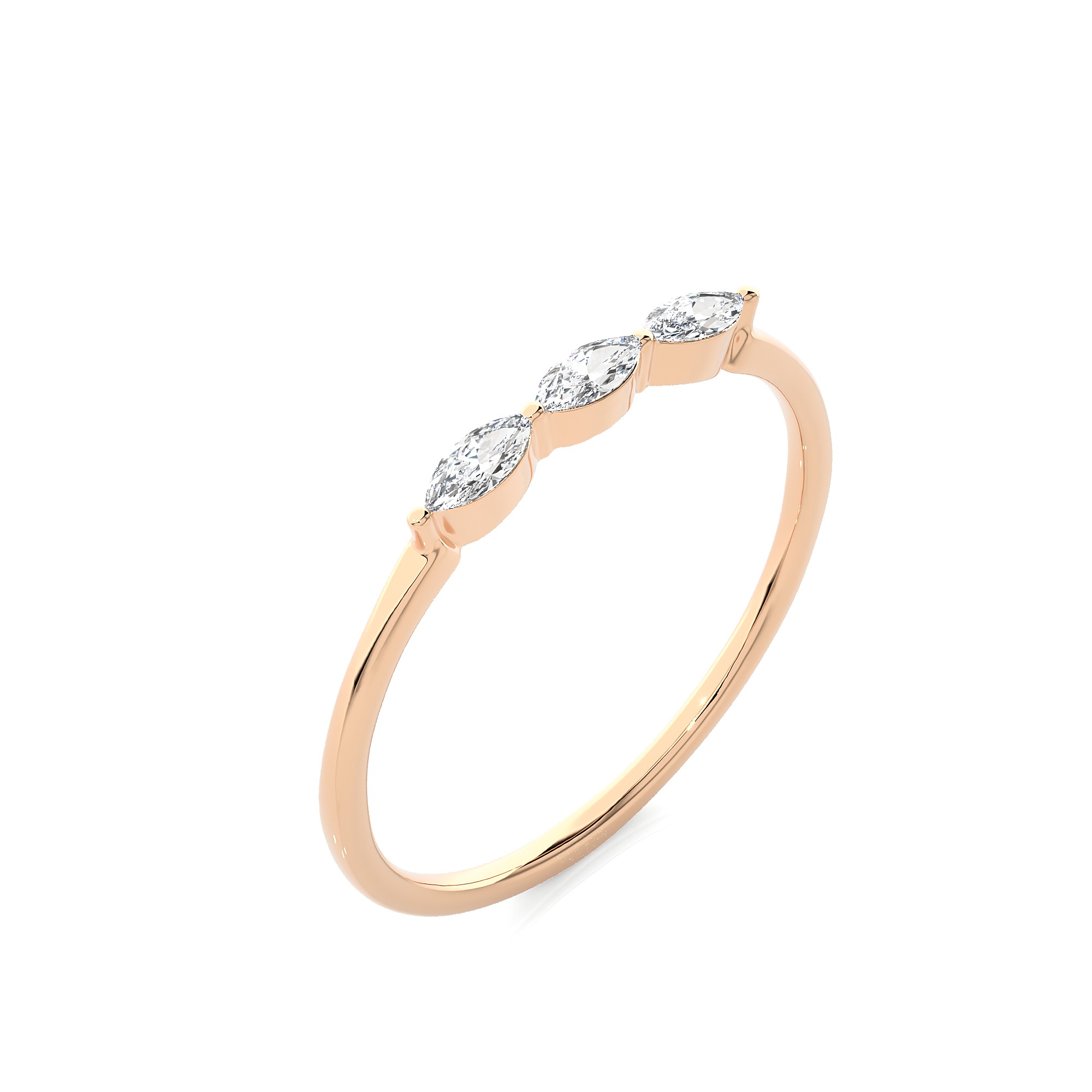 Light Minimalist Diamond Ring 3D print model_5