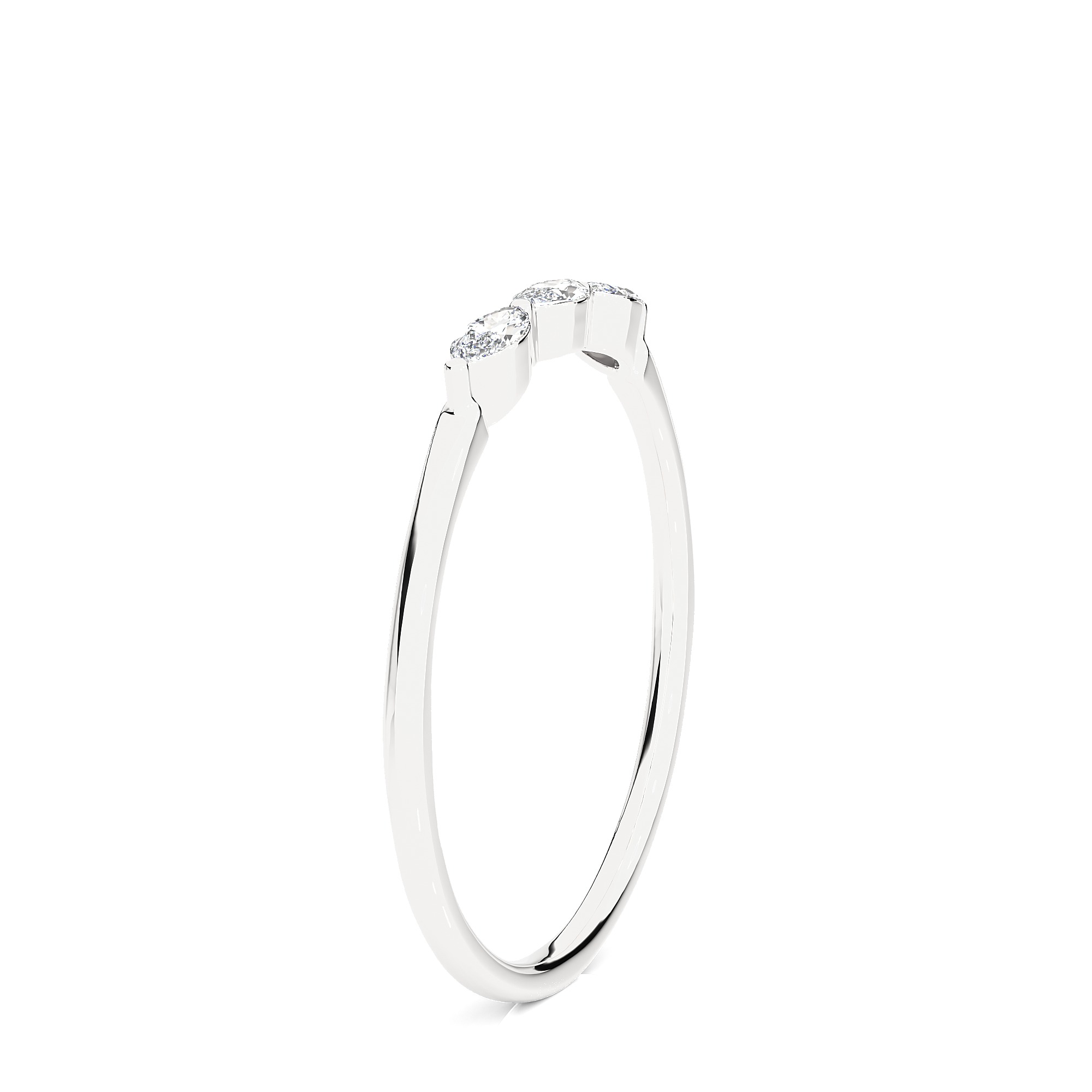 Light Minimalist Diamond Ring 3D print model_9