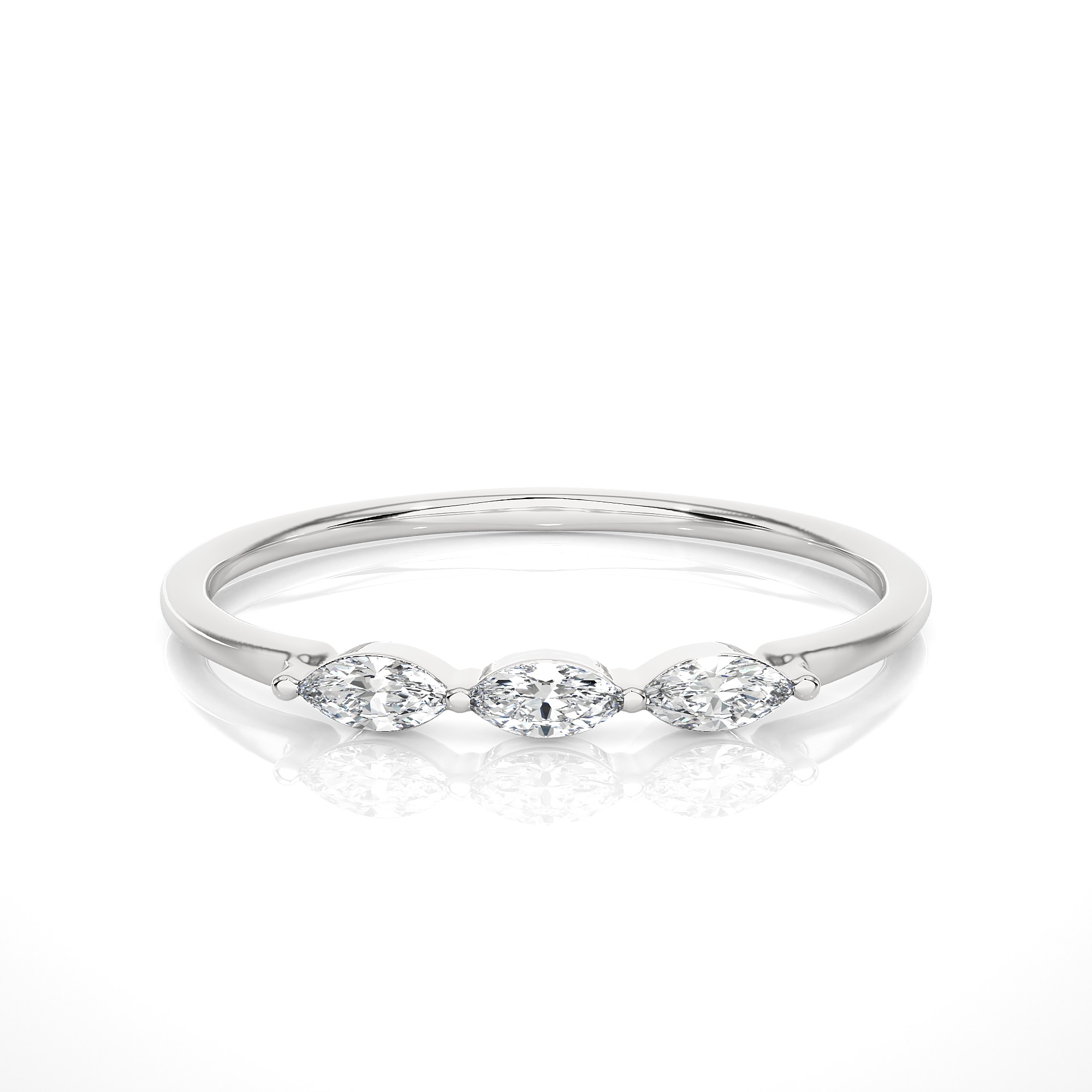 Light Minimalist Diamond Ring 3D print model_2