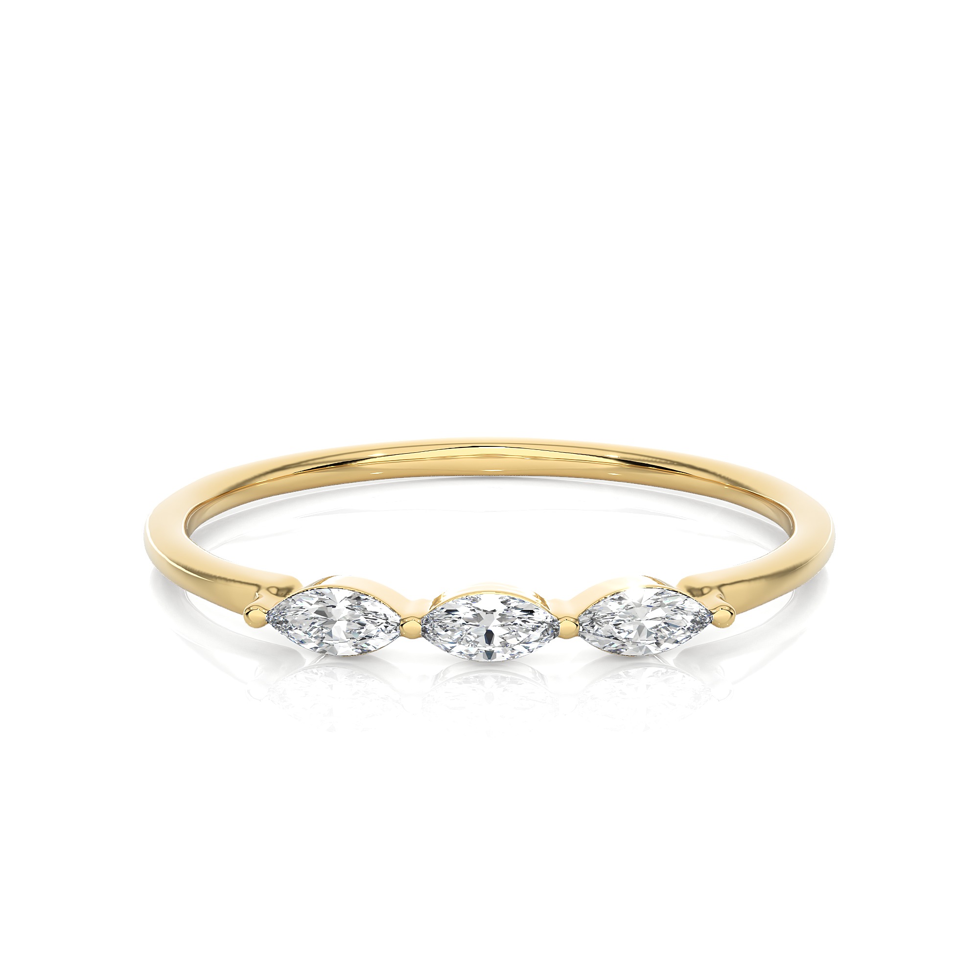 Light Minimalist Diamond Ring 3D print model_1