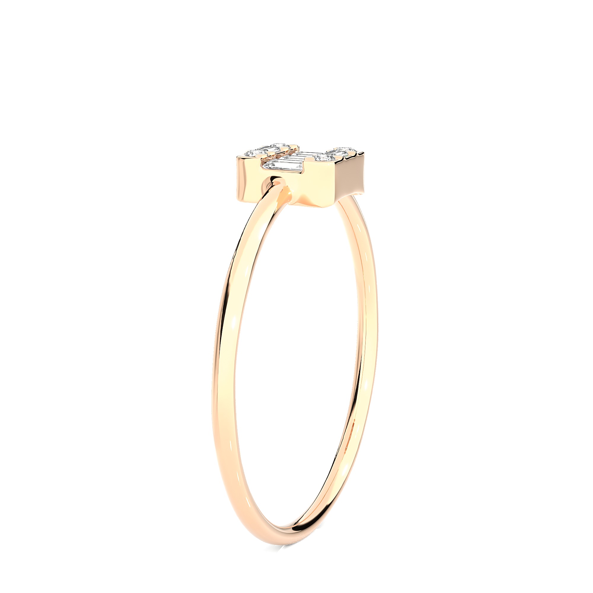 Light Minimalist Diamond Ring 3D print model_7