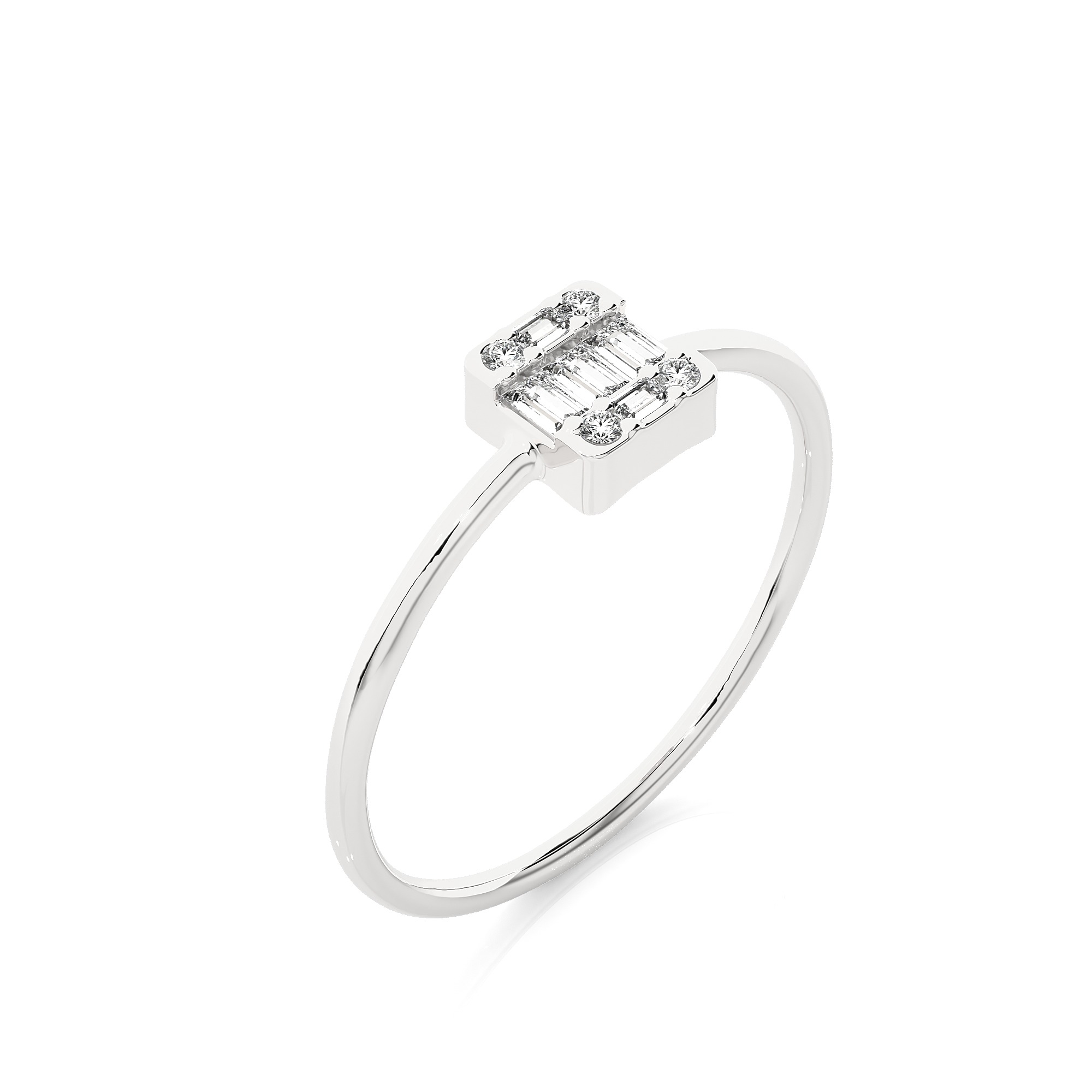 Light Minimalist Diamond Ring 3D print model_3