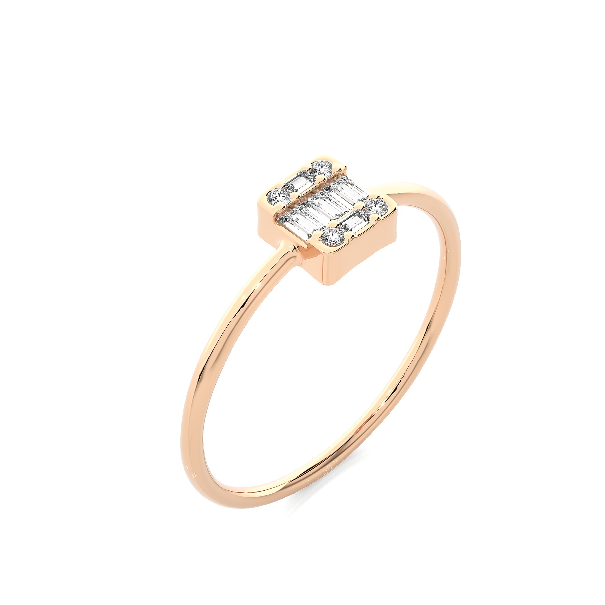 Light Minimalist Diamond Ring 3D print model_5