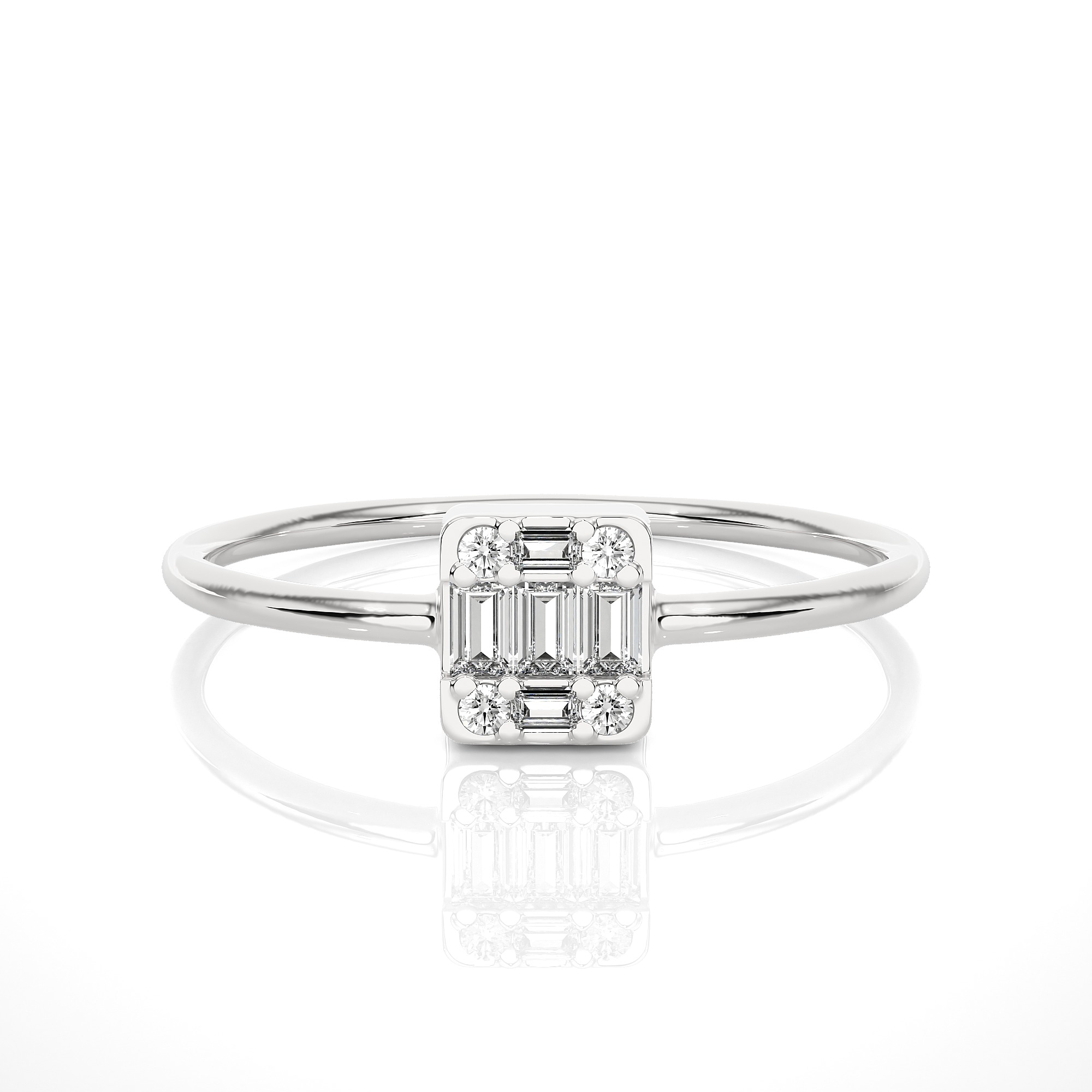 Light Minimalist Diamond Ring 3D print model_1