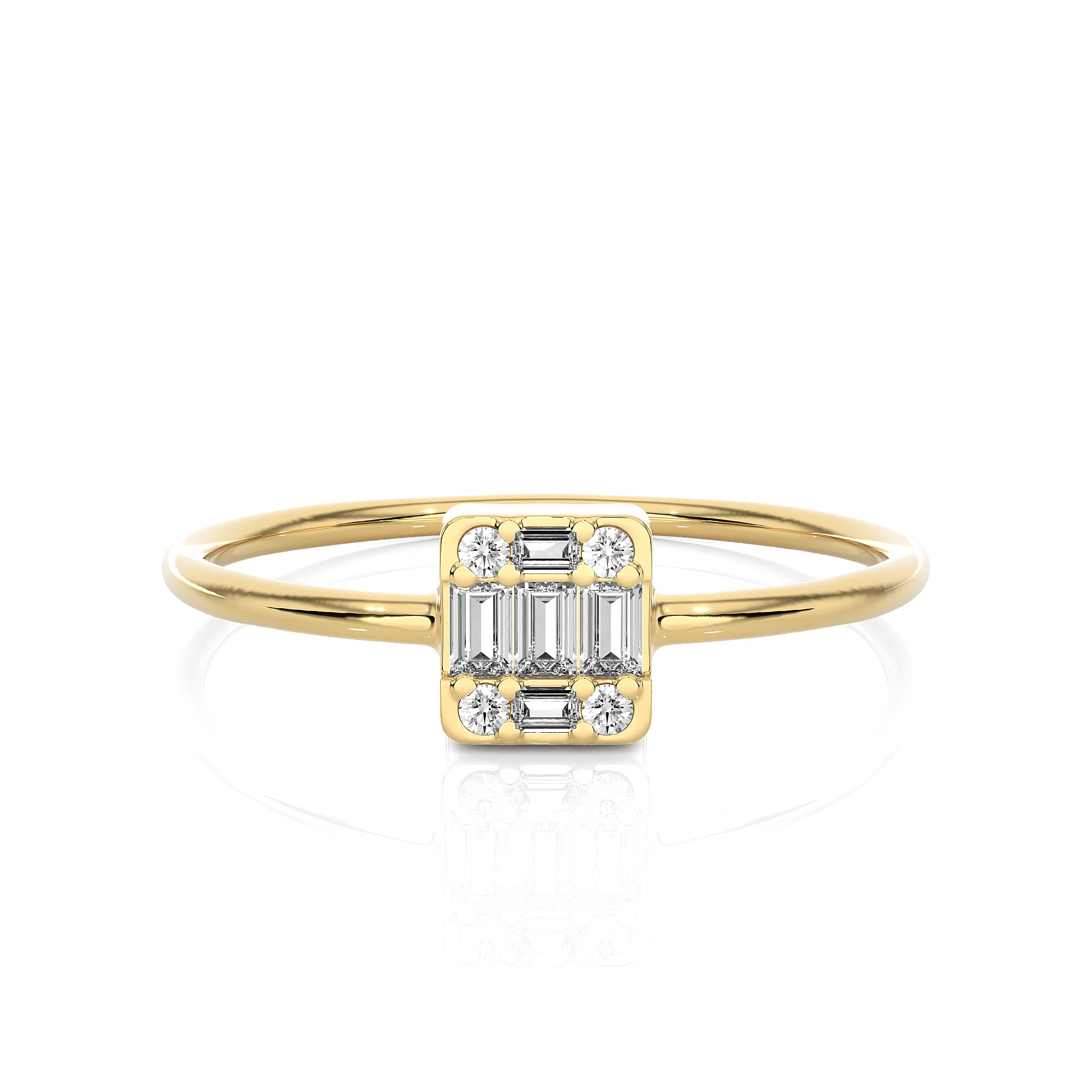 Light Minimalist Diamond Ring 3D print model_2