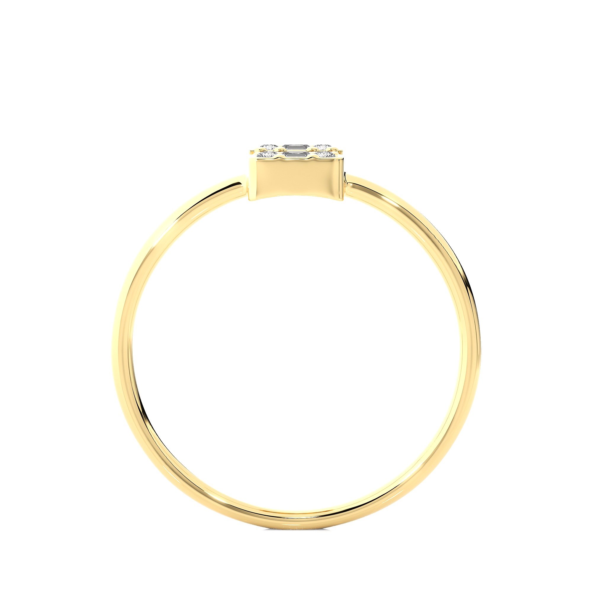 Light Minimalist Diamond Ring 3D print model_11