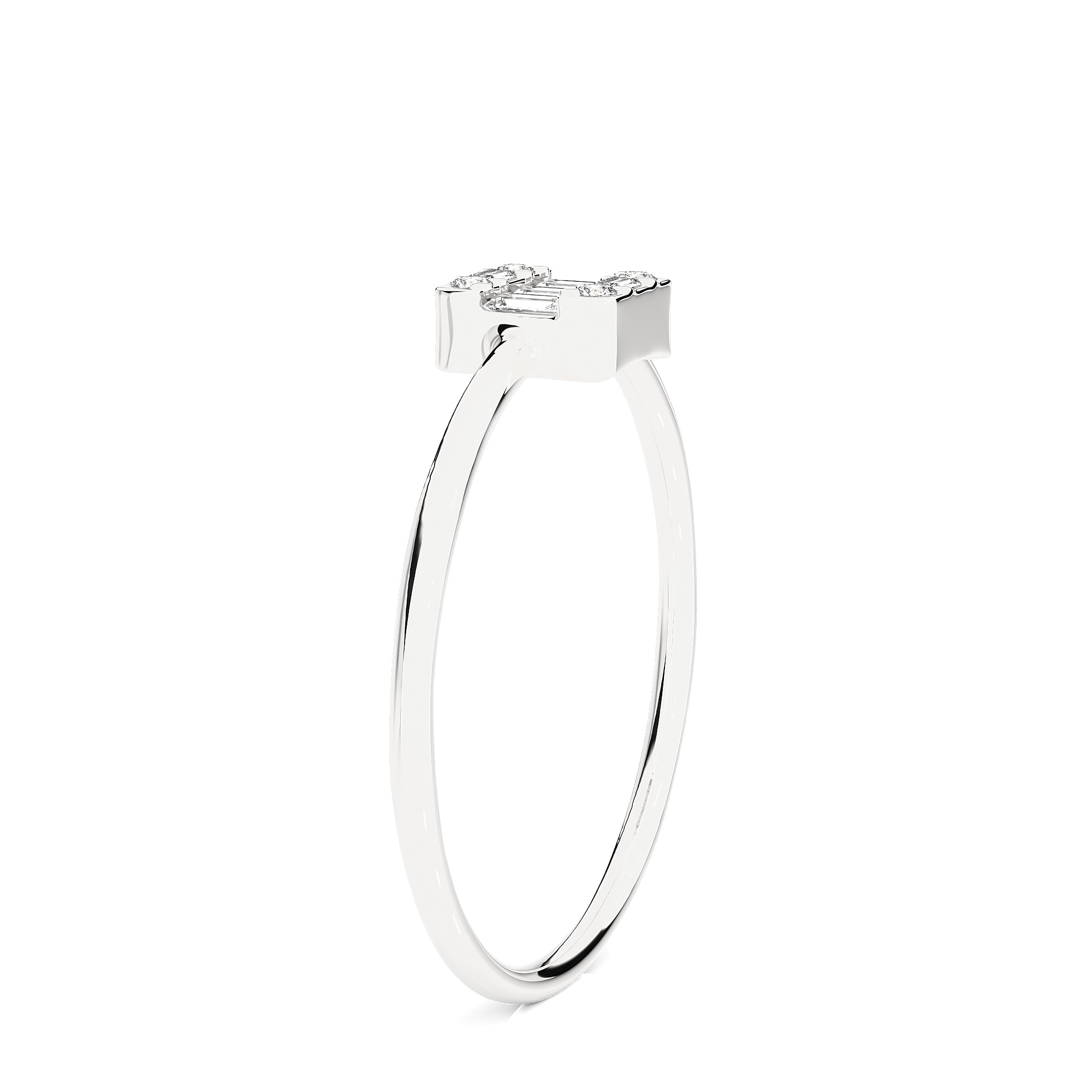 Light Minimalist Diamond Ring 3D print model_8