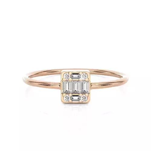 Light Minimalist Diamond Ring