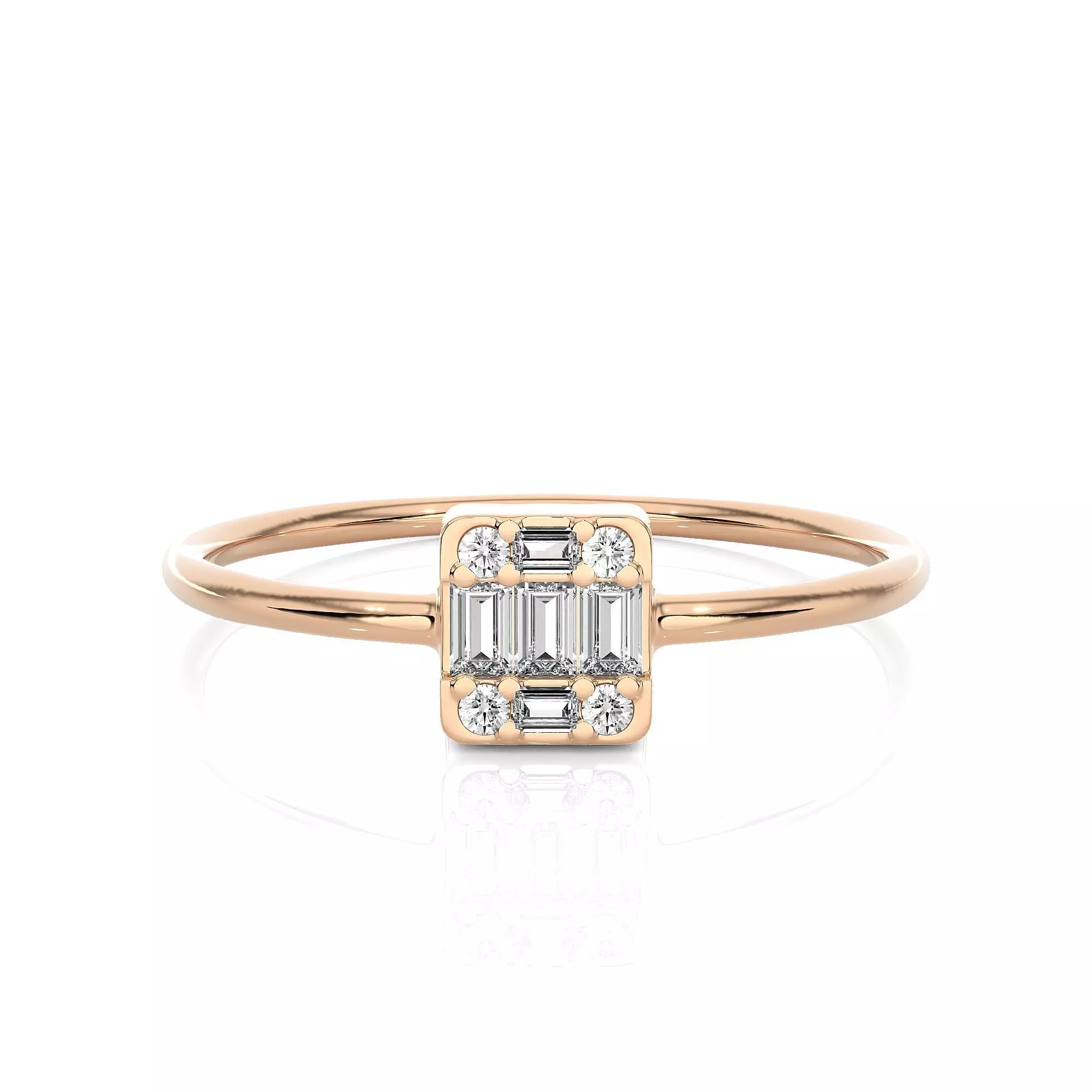 Light Minimalist Diamond Ring 3D print model_0