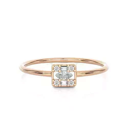 Light Minimalist Diamond Ring