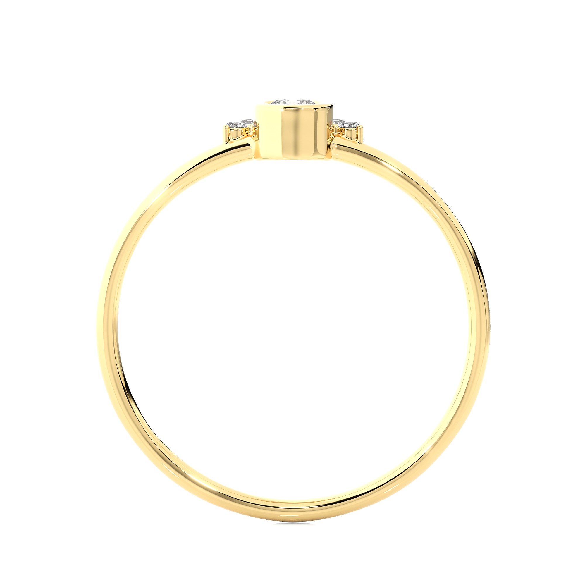 Light Minimalist Diamond Ring 3D print model_12