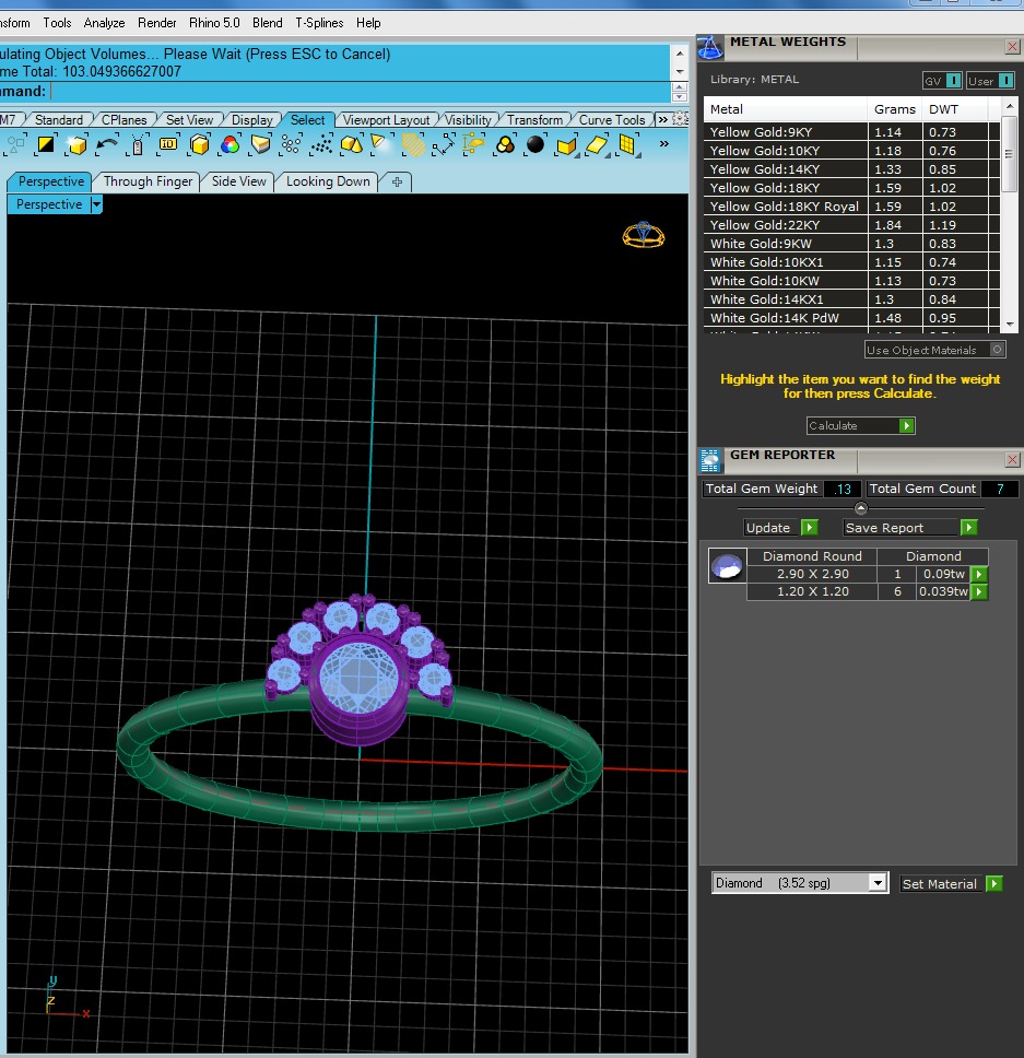 Light Minimalist Diamond Ring 3D print model_4