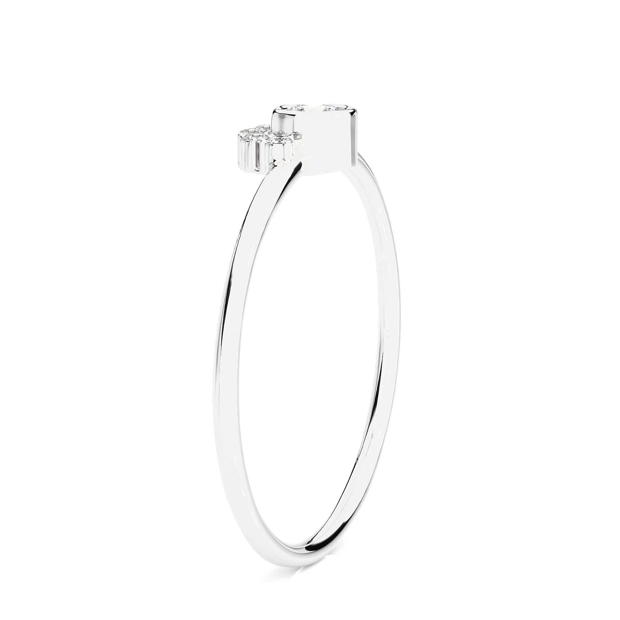 Light Minimalist Diamond Ring 3D print model_8