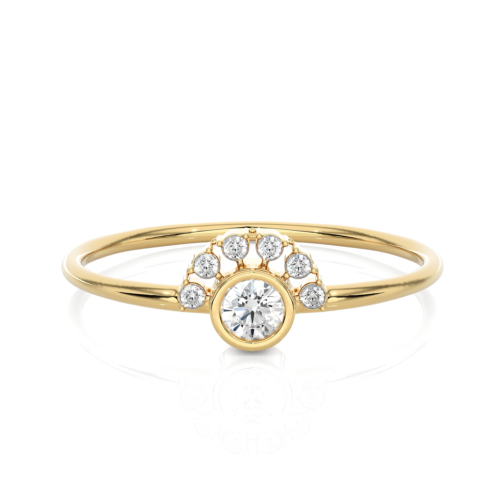 Light Minimalist Diamond Ring 3D print model_1