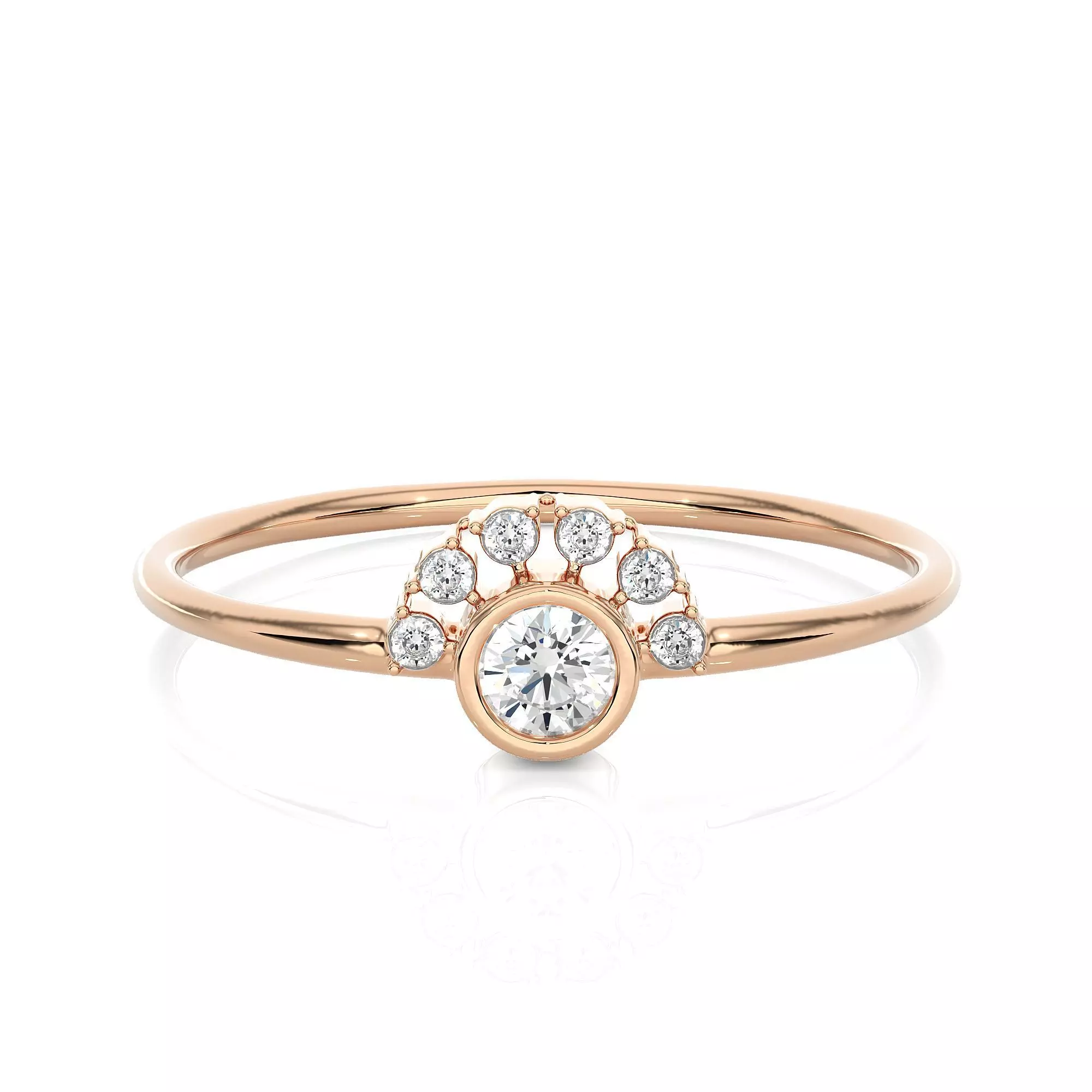 Light Minimalist Diamond Ring 3D print model_0