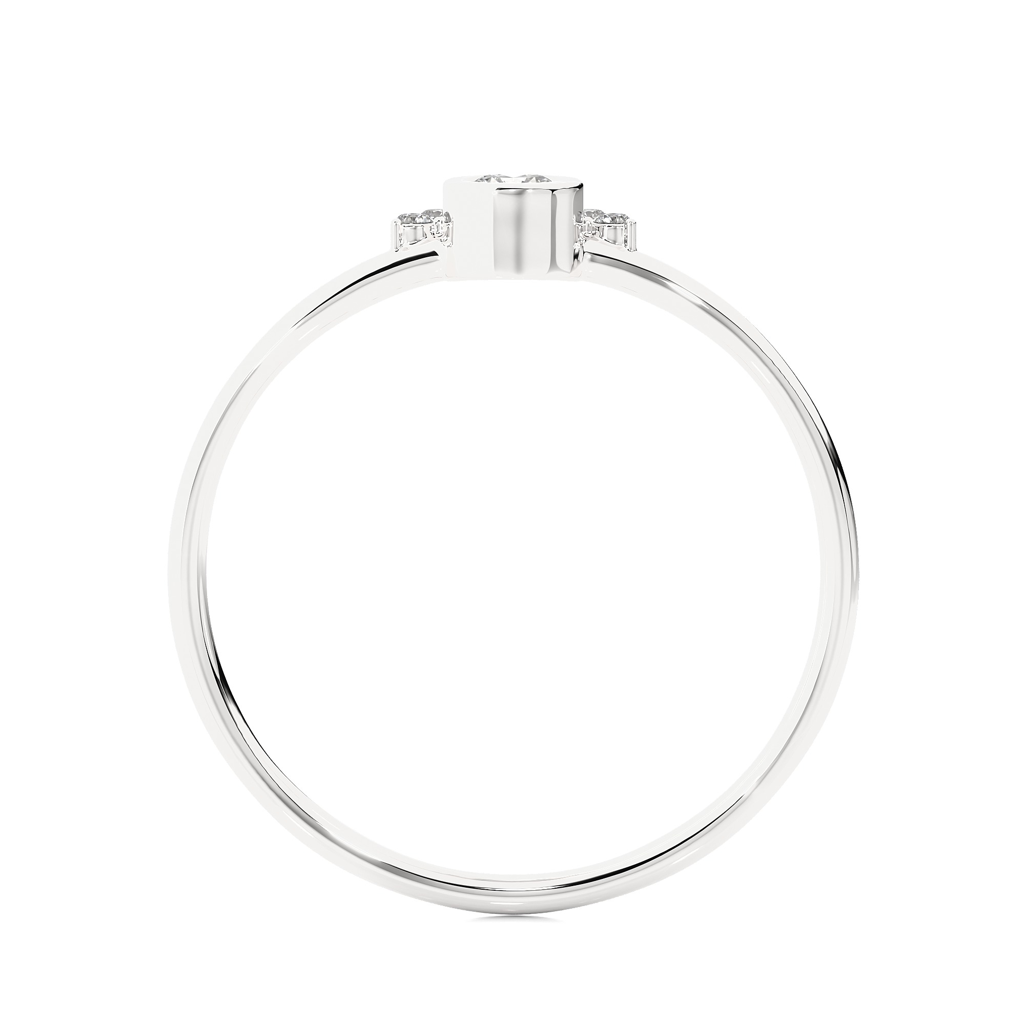 Light Minimalist Diamond Ring 3D print model_11