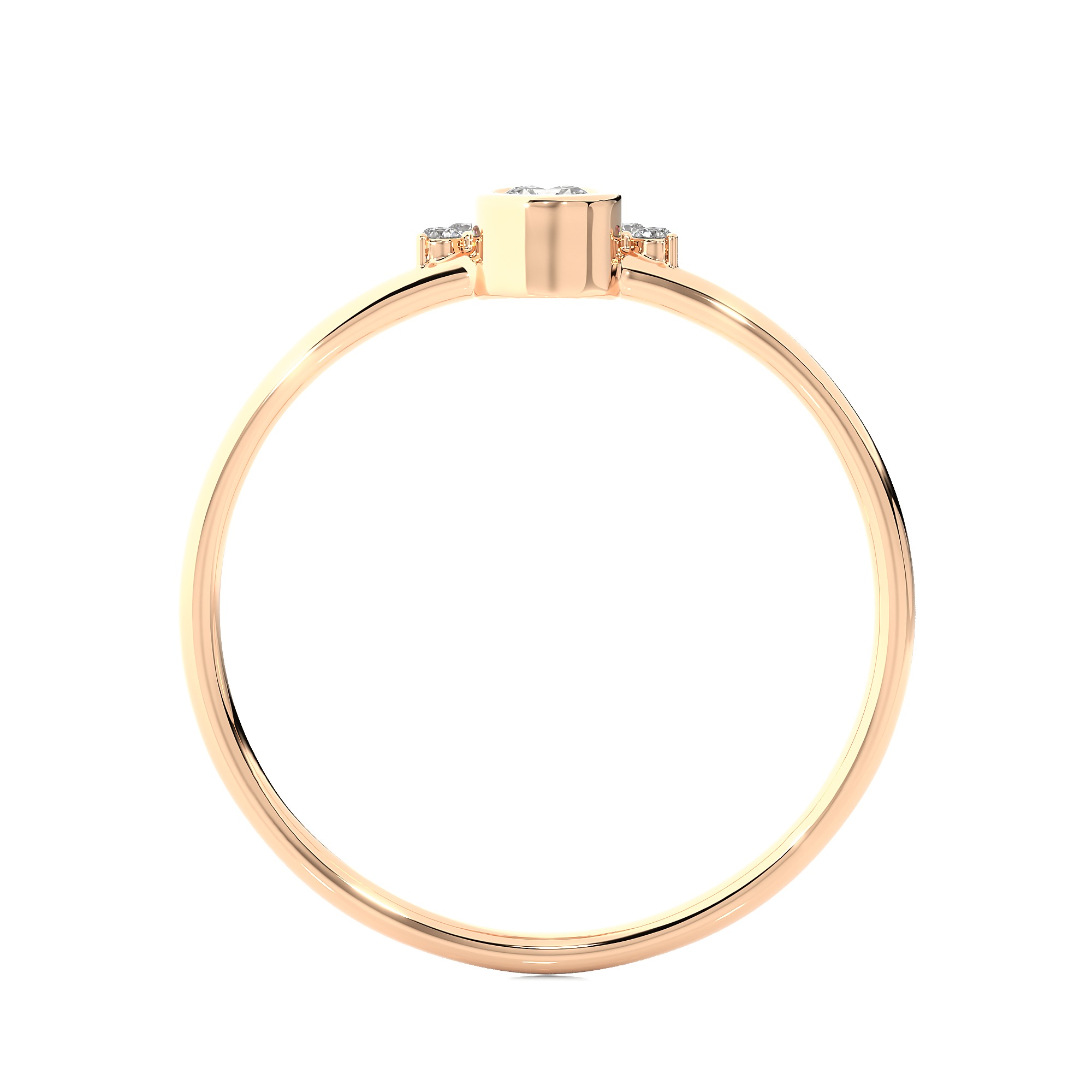 Light Minimalist Diamond Ring 3D print model_10