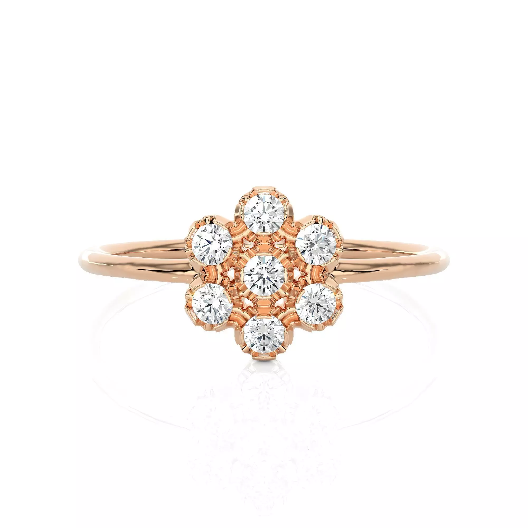 Light Minimalist Diamond Ring 3D print model