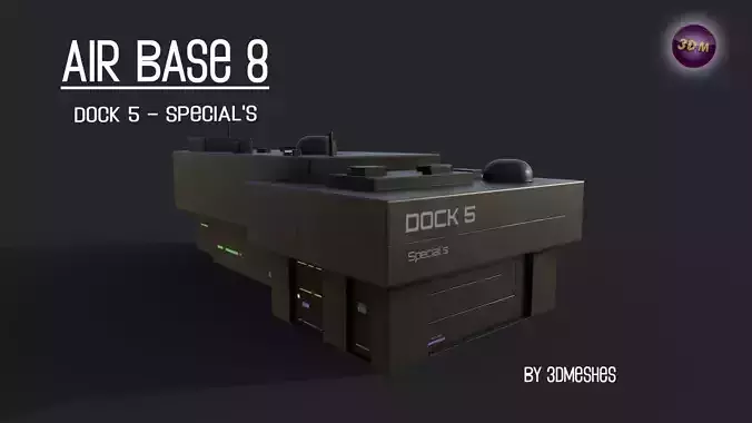 AIR BASE 8 - Dock 5 -  Specials - PBR Low Poly Low-poly 3D model