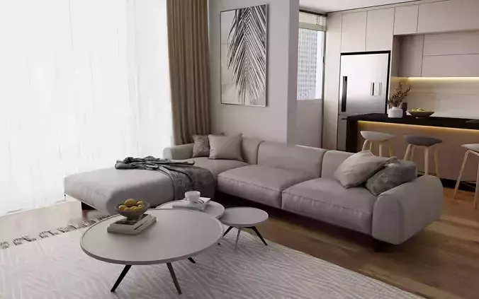 Living Room I Interior Design I 3D modelling I 3D rendering 3D model