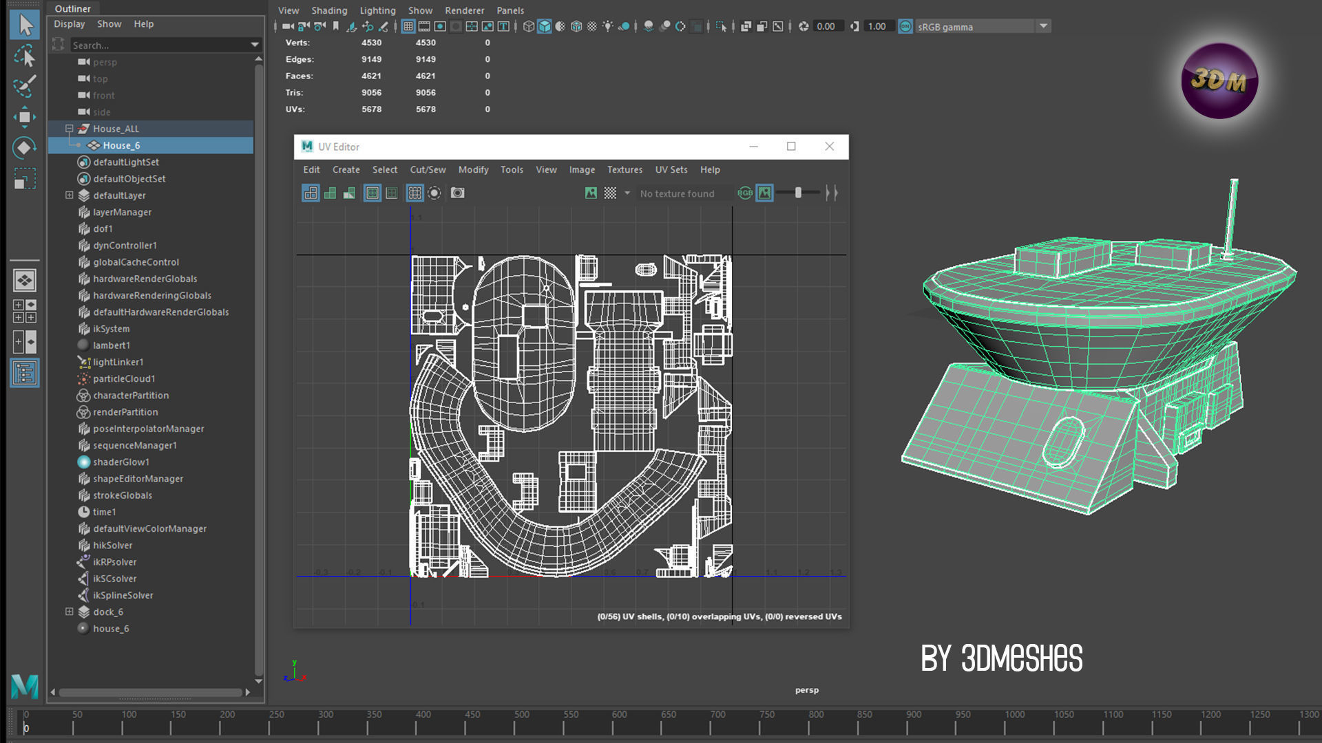 AIR BASE 8 - Dock 6 Headquarters - PBR lowploly Low-poly 3D model_14